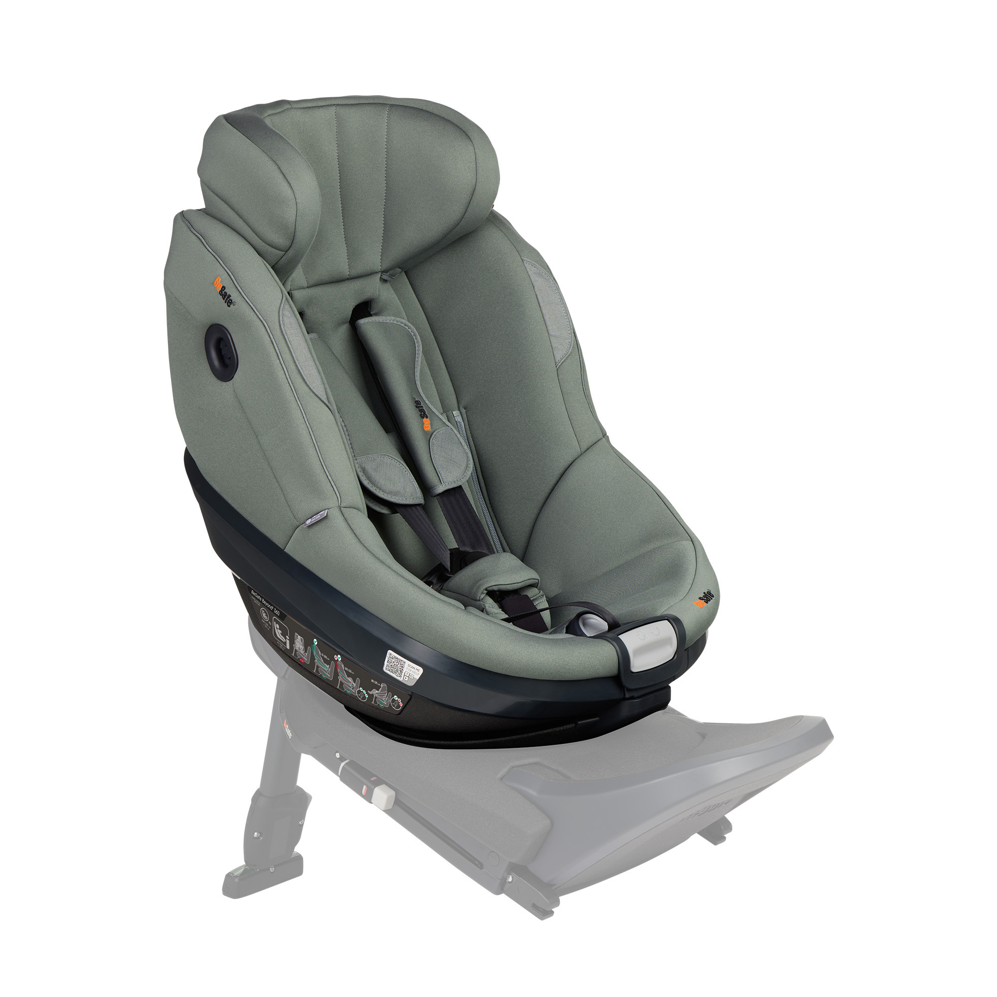 Reboarder 0-18 kg, Gruppe 0+/1, BeSafe, Grün – Besonderheit: Ergo Cushion™  - für maßgeschneiderten Komfort und optimale Unterstützung der Wirbelsäule ausgestattet