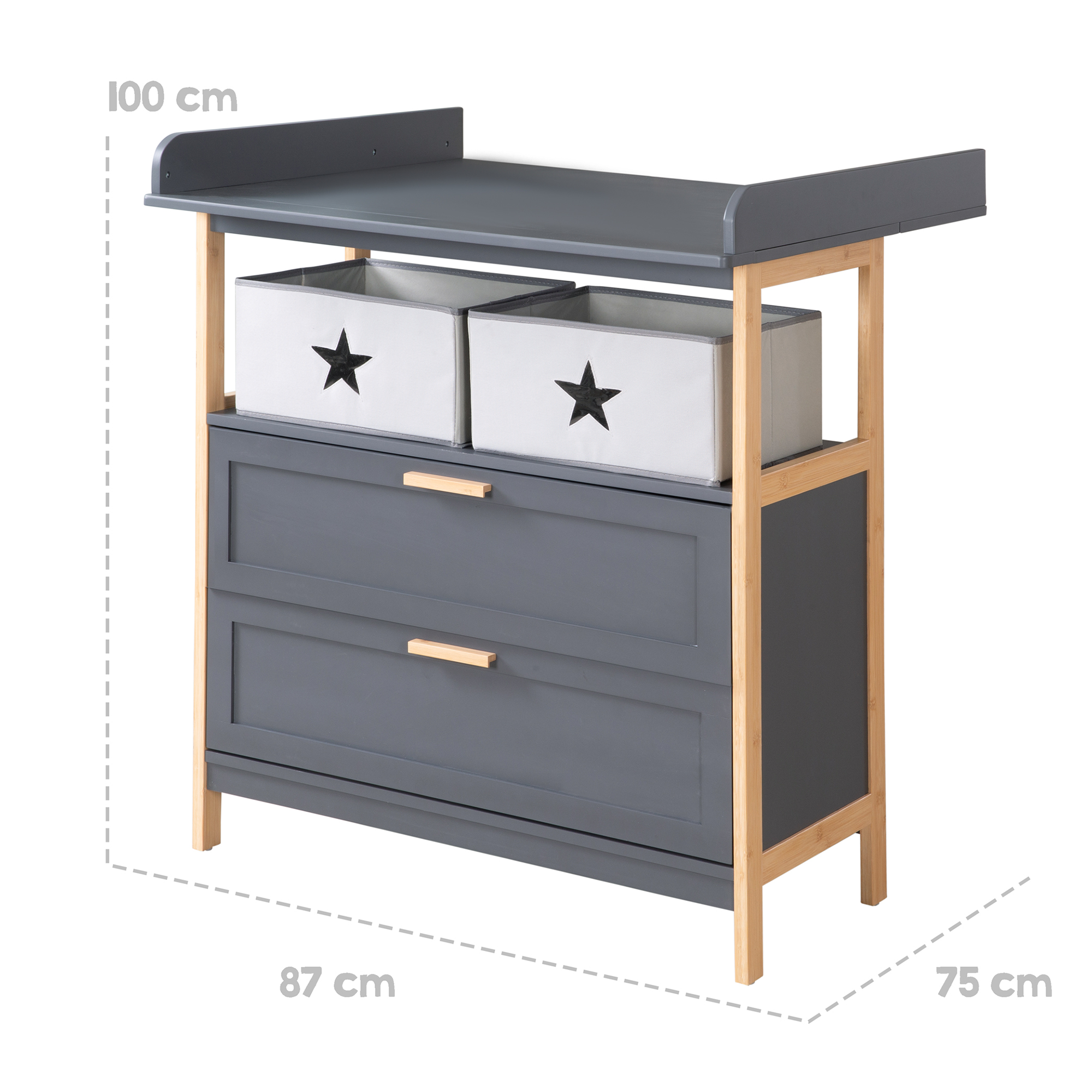 SALE Wickelkommoden, roba, Grau – Produktansicht
