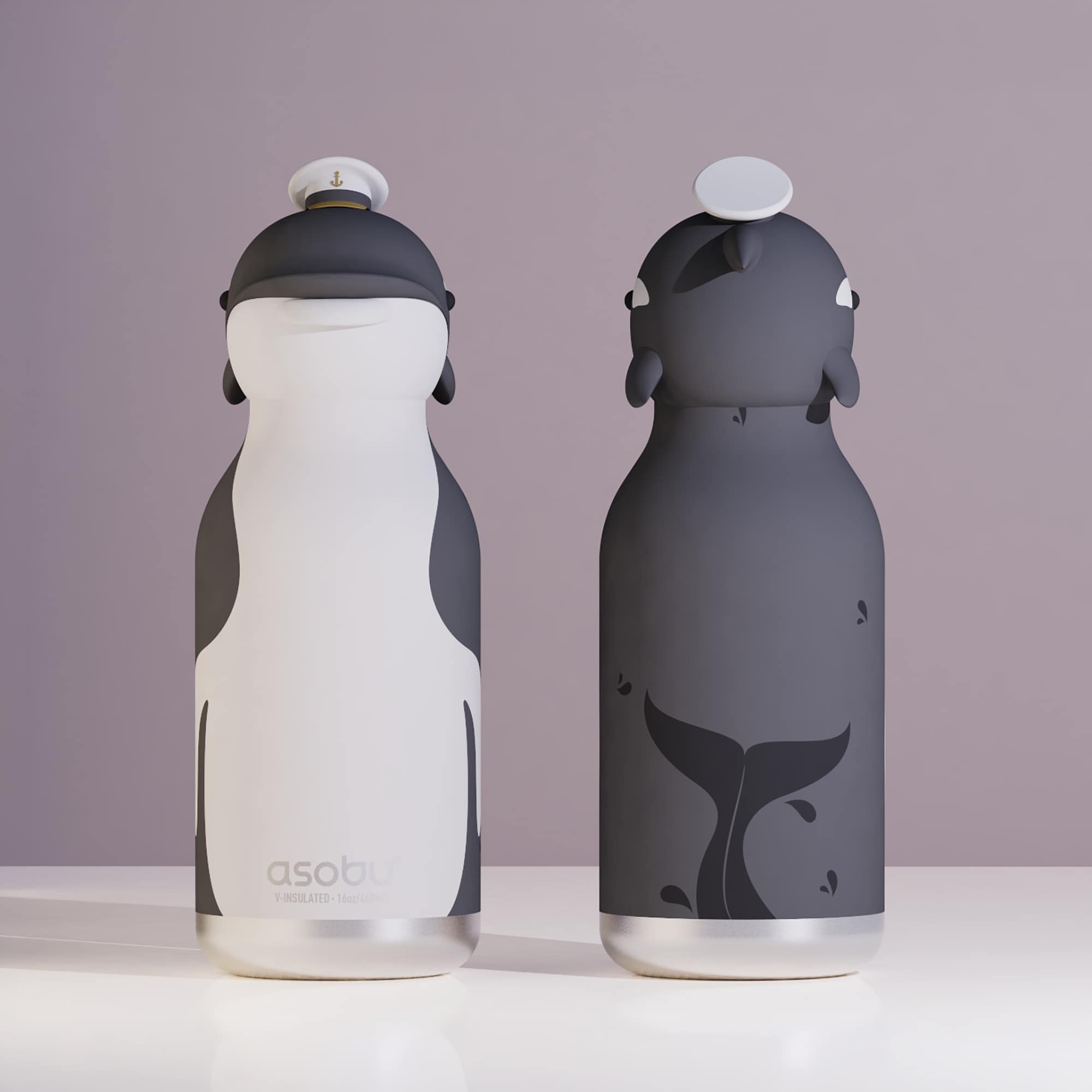 Thermoflaschen, ASOBU, Schwarz – Produktansicht