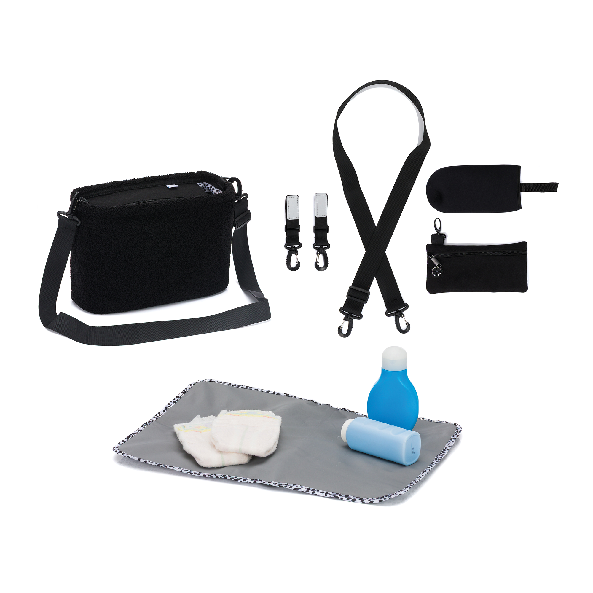 Wickeltaschen, LITTLE ONE, Schwarz – Produktansicht