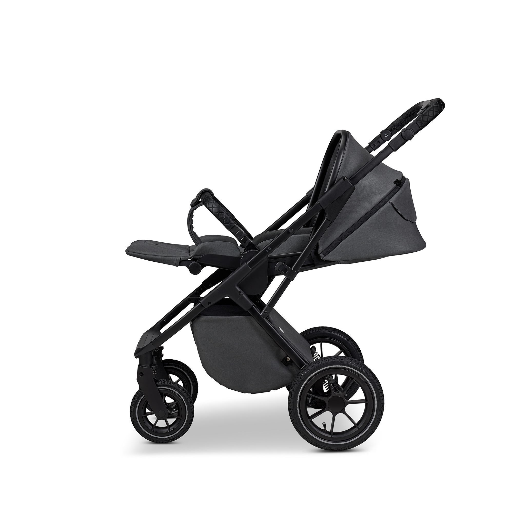 Kombi-Kinderwagen, MOON, Grau – Produktansicht