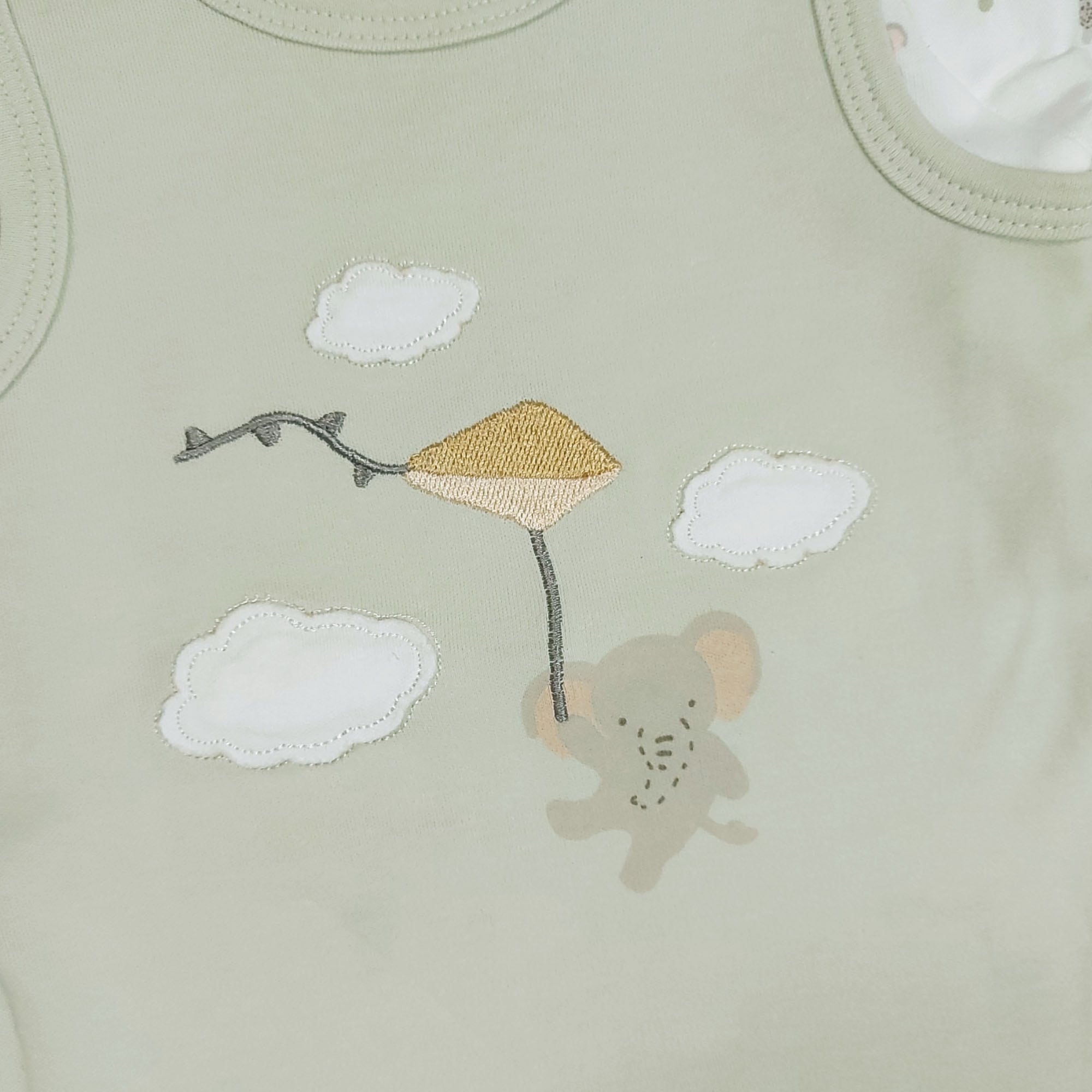 Strampler, LITTLE, Grün – Besonderheit: Set bestehend aus Strampler und Langarmshirt