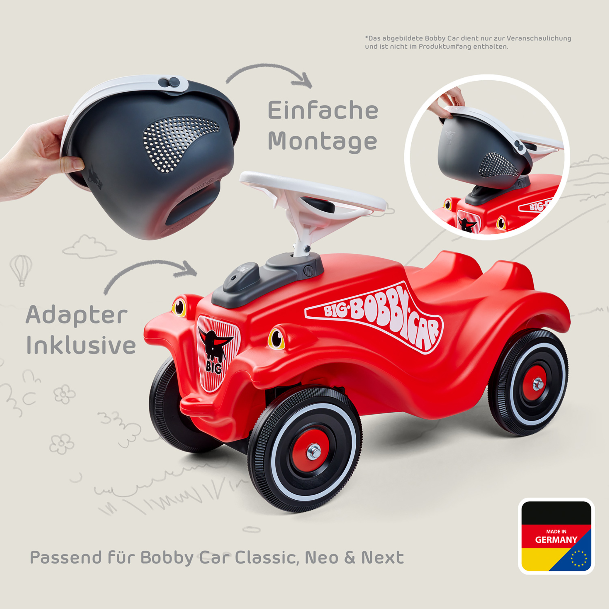 Bobby Car & Zubehör, BIG, Schwarz – Produktansicht