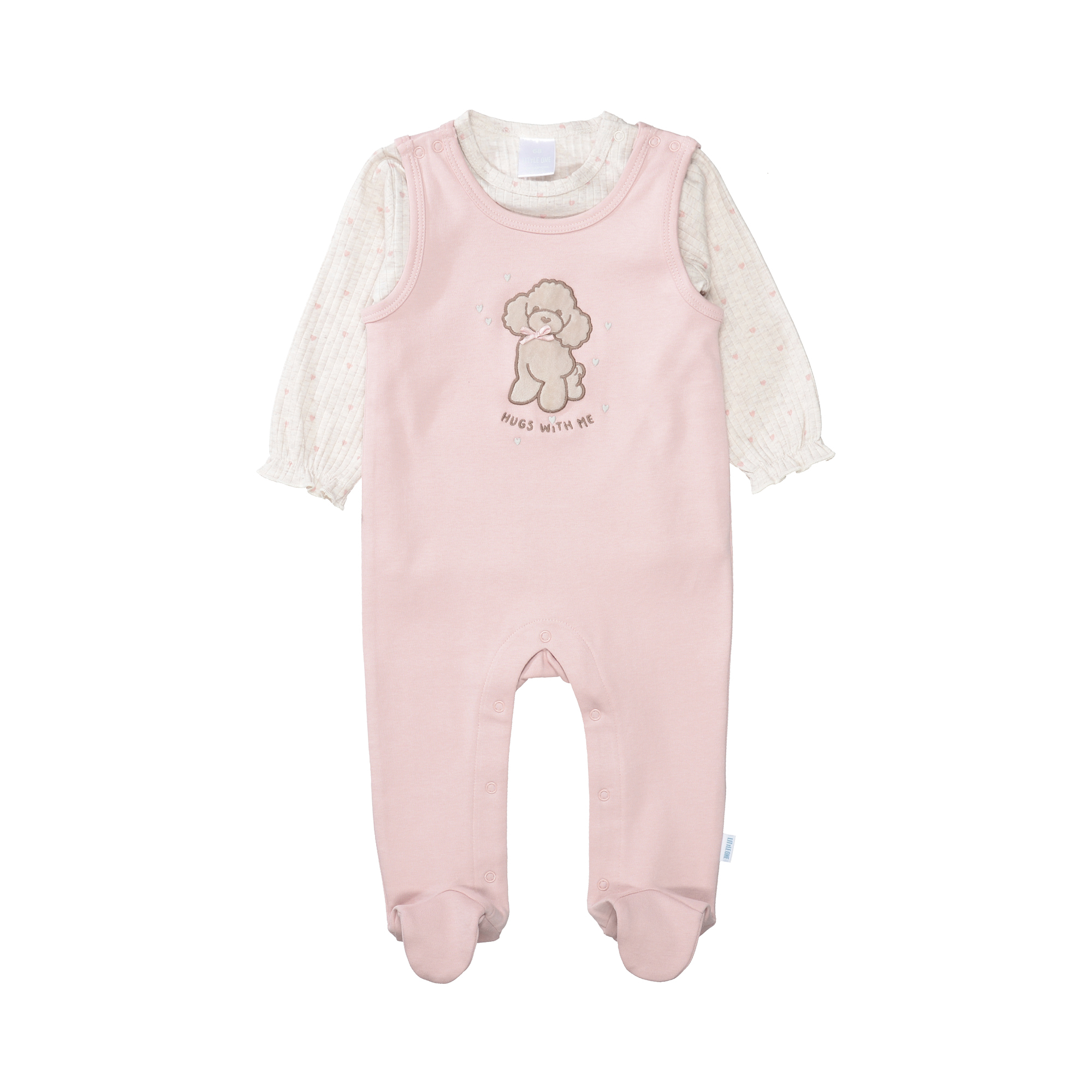 Strampler, LITTLE ONE, Pink – Besonderheit: Set bestehend aus Strampler und Langarmshirt