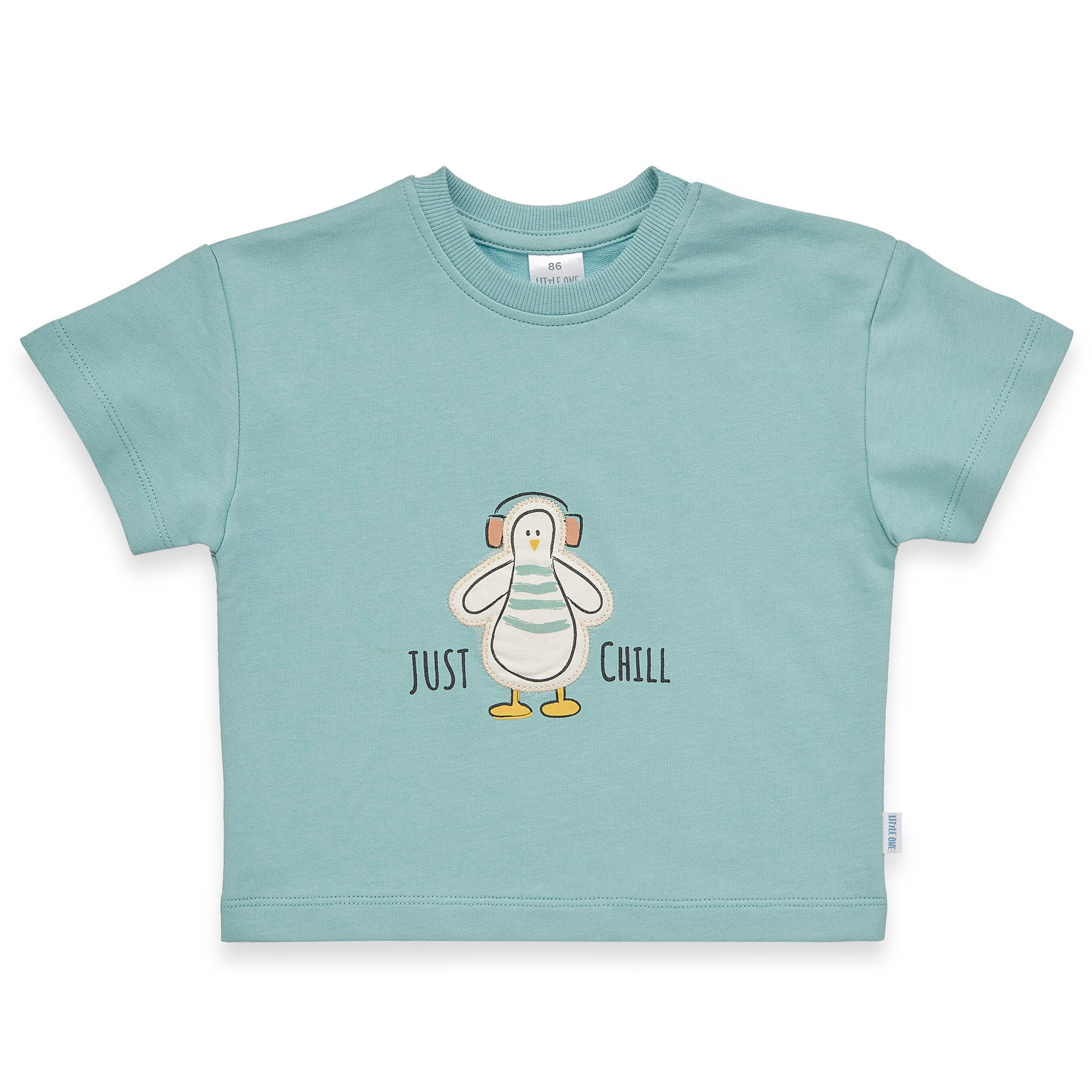 Kurzarmshirts, LITTLE ONE, Blau – Besonderheit: aus 100% Baumwolle