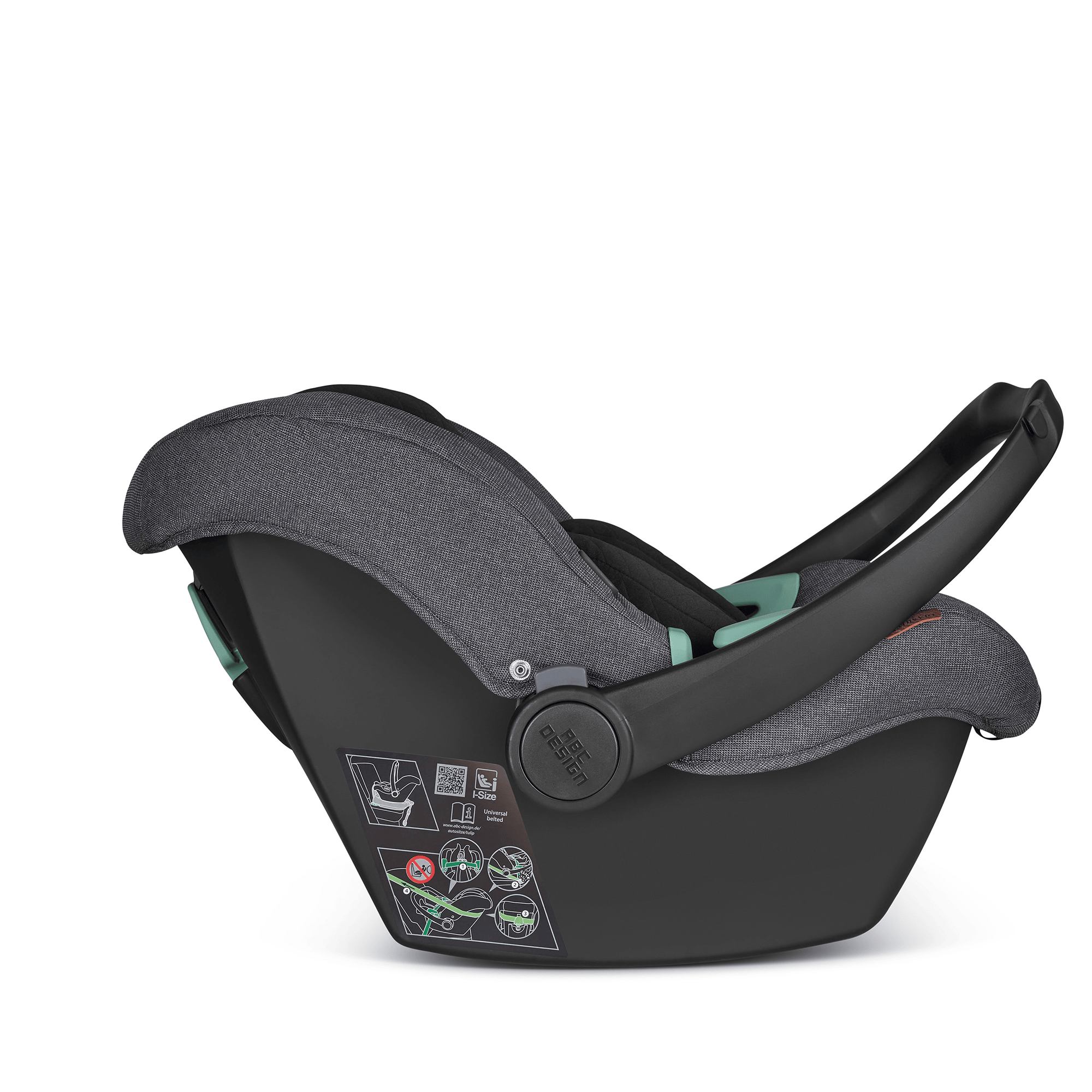 Babyschalen 0-13 kg, Gruppe 0+, ABC DESIGN, Grau – Produktansicht