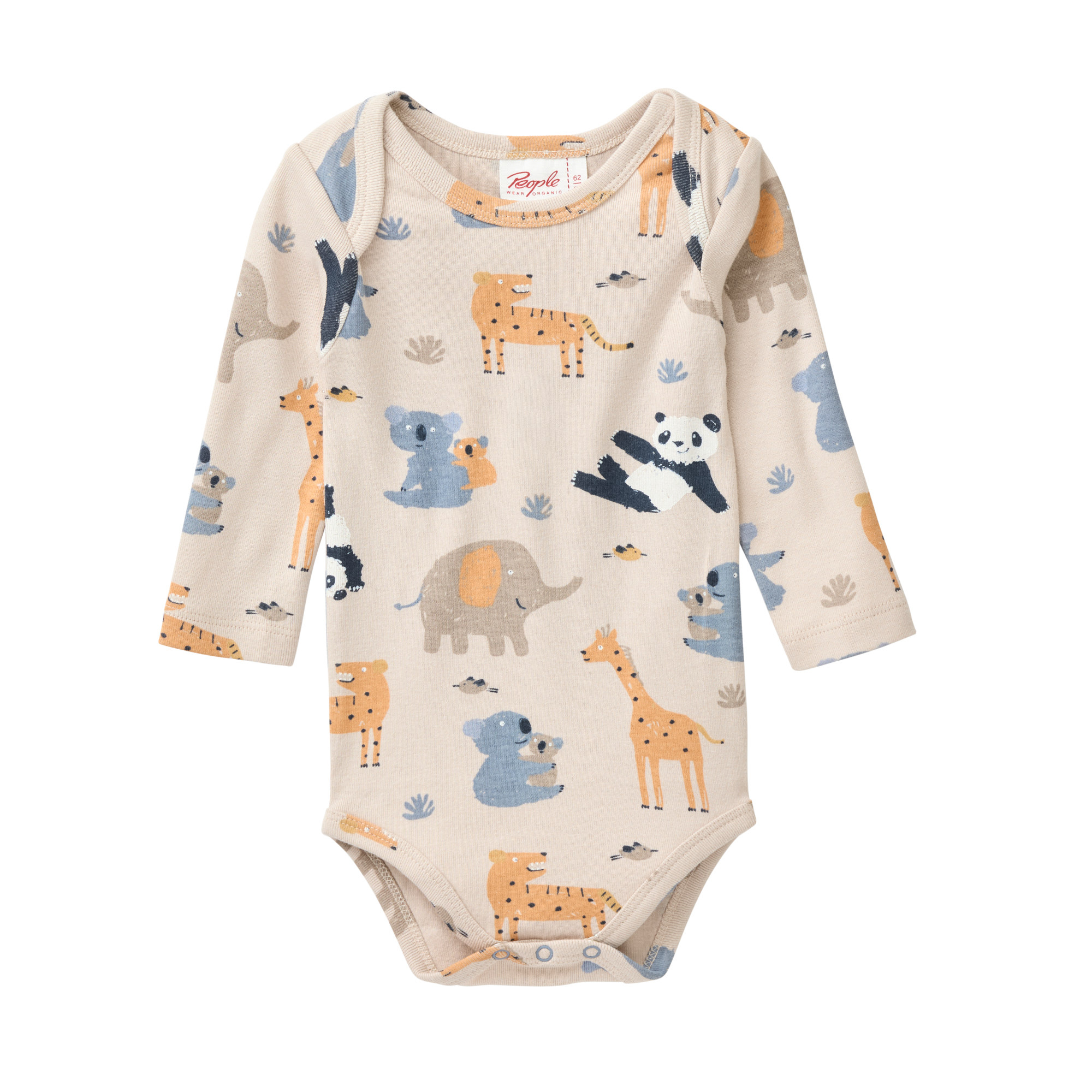 Langarmbodys, People Wear Organic, Beige – Besonderheit: aus 100% Baumwolle