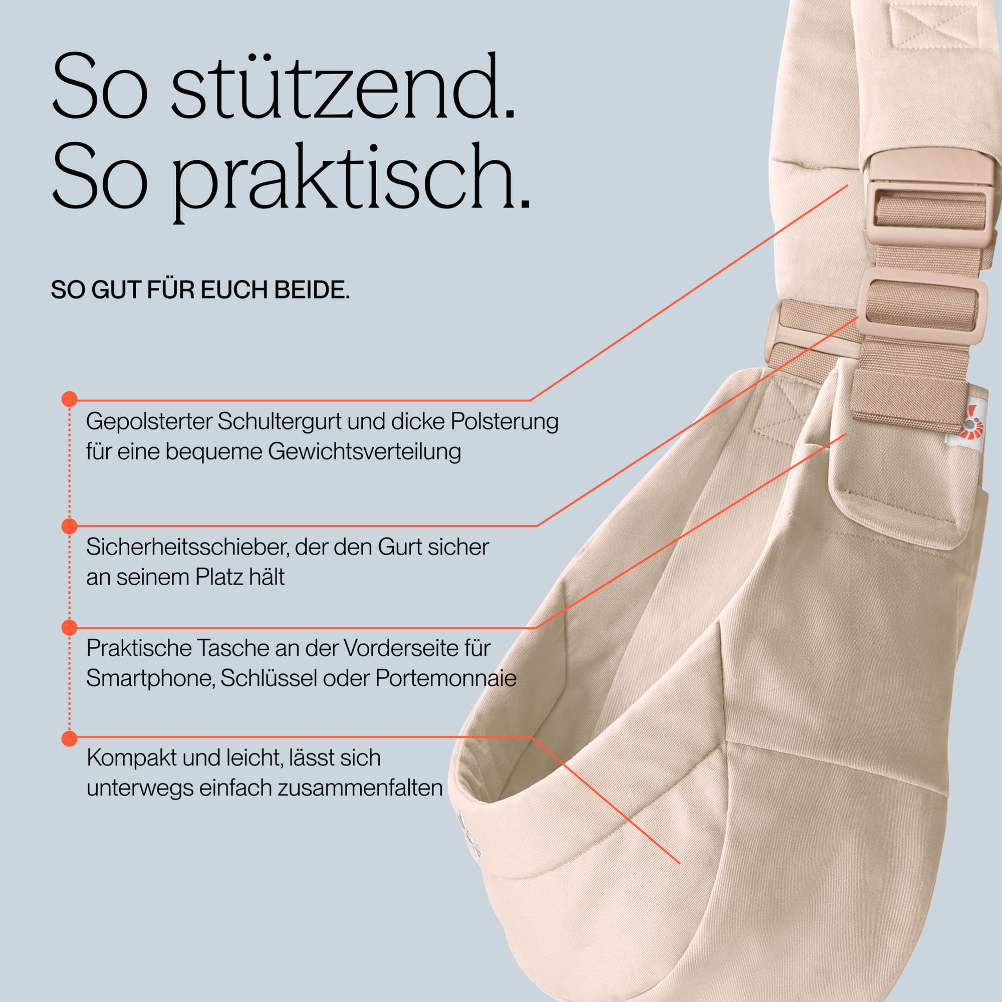 Hüfttragen, ERGObaby, Beige – Produktansicht