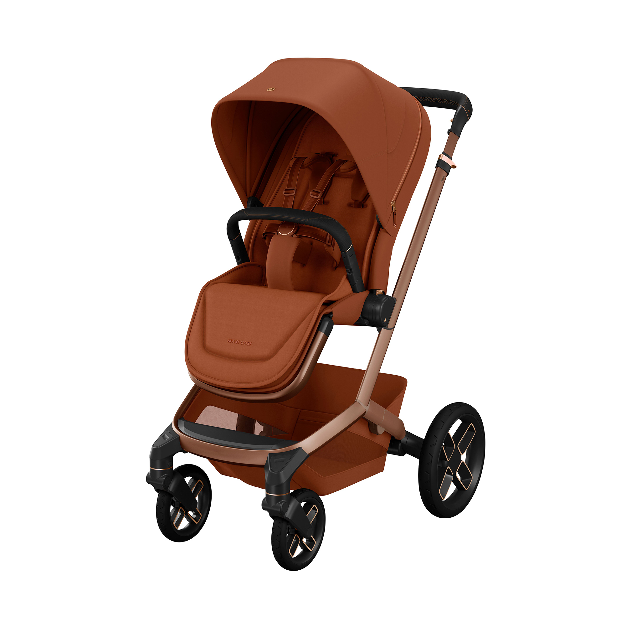 MAXI-COSI Premium, Braun – Besonderheit: hervorragender Fahrkomfort dank All-Terrain Räder und beidseitige CosiCruise-Federung