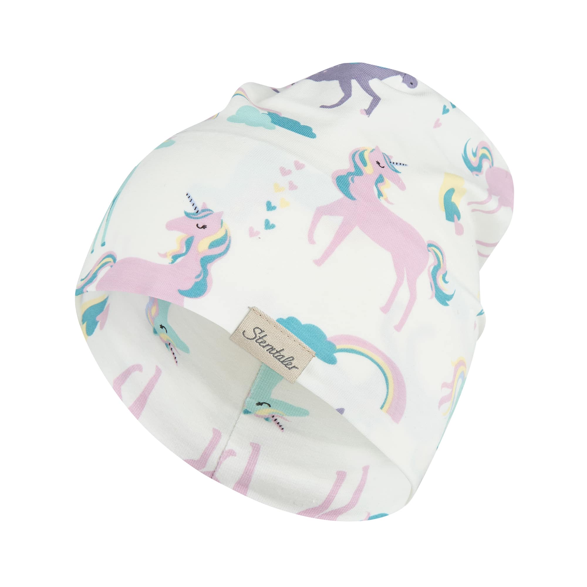 Beanie Mützen, Sterntaler, Weiß – Besonderheit: aus hohem Baumwollanteil