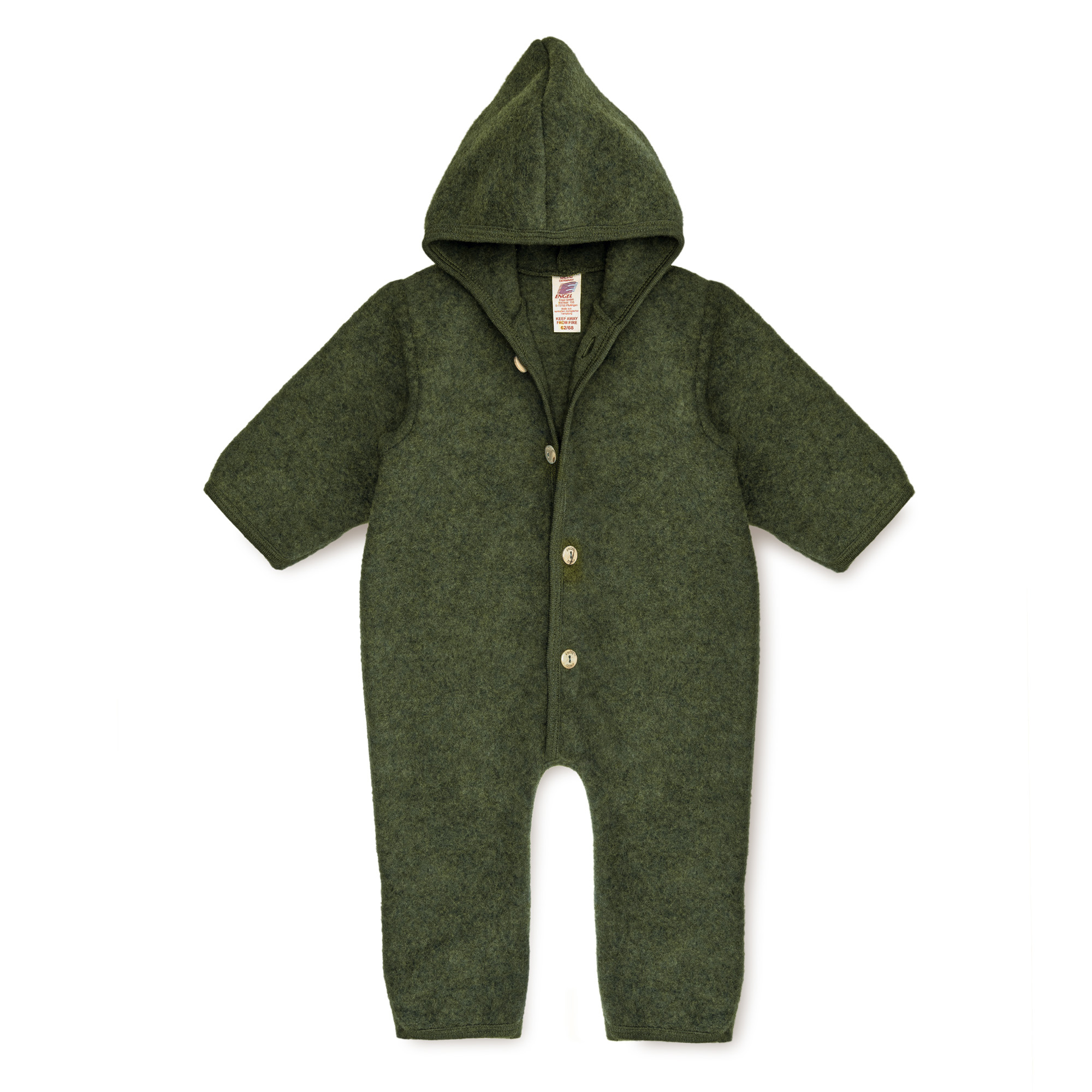 Wollwalk Overalls, ENGEL, Grün – Produktansicht
