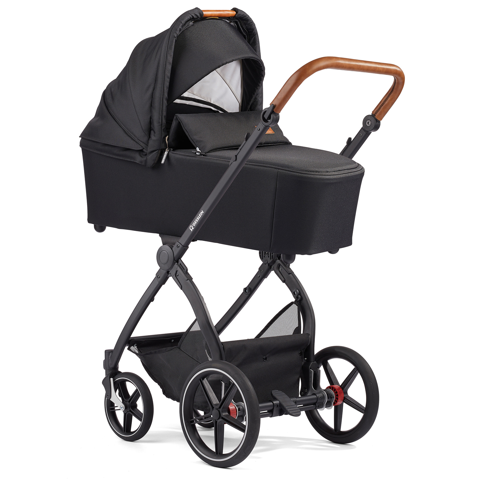 Kombi-Kinderwagen, GESSLEIN, Schwarz – Produktansicht