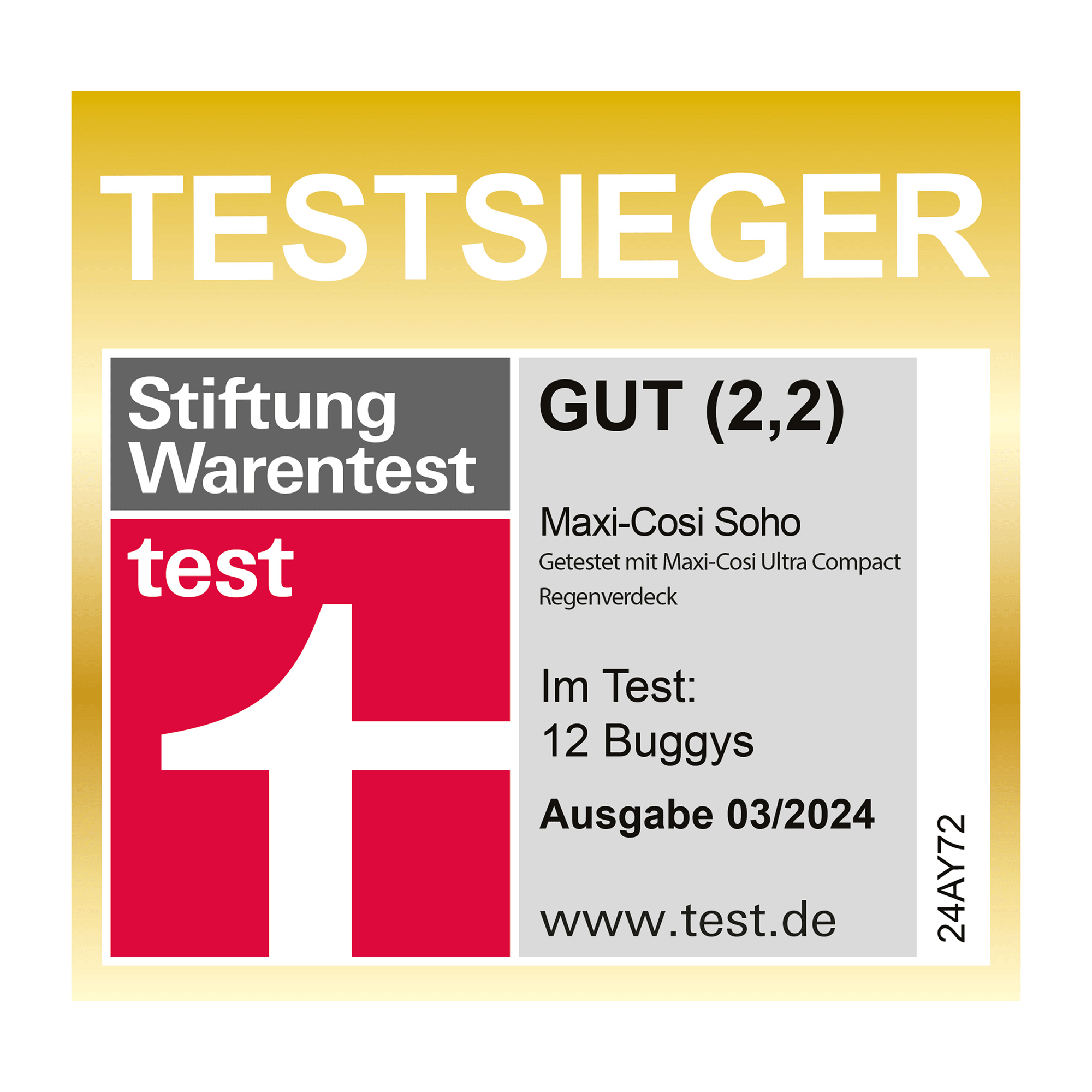 Sportwagen, MAXI-COSI Premium, Grau – Produktansicht