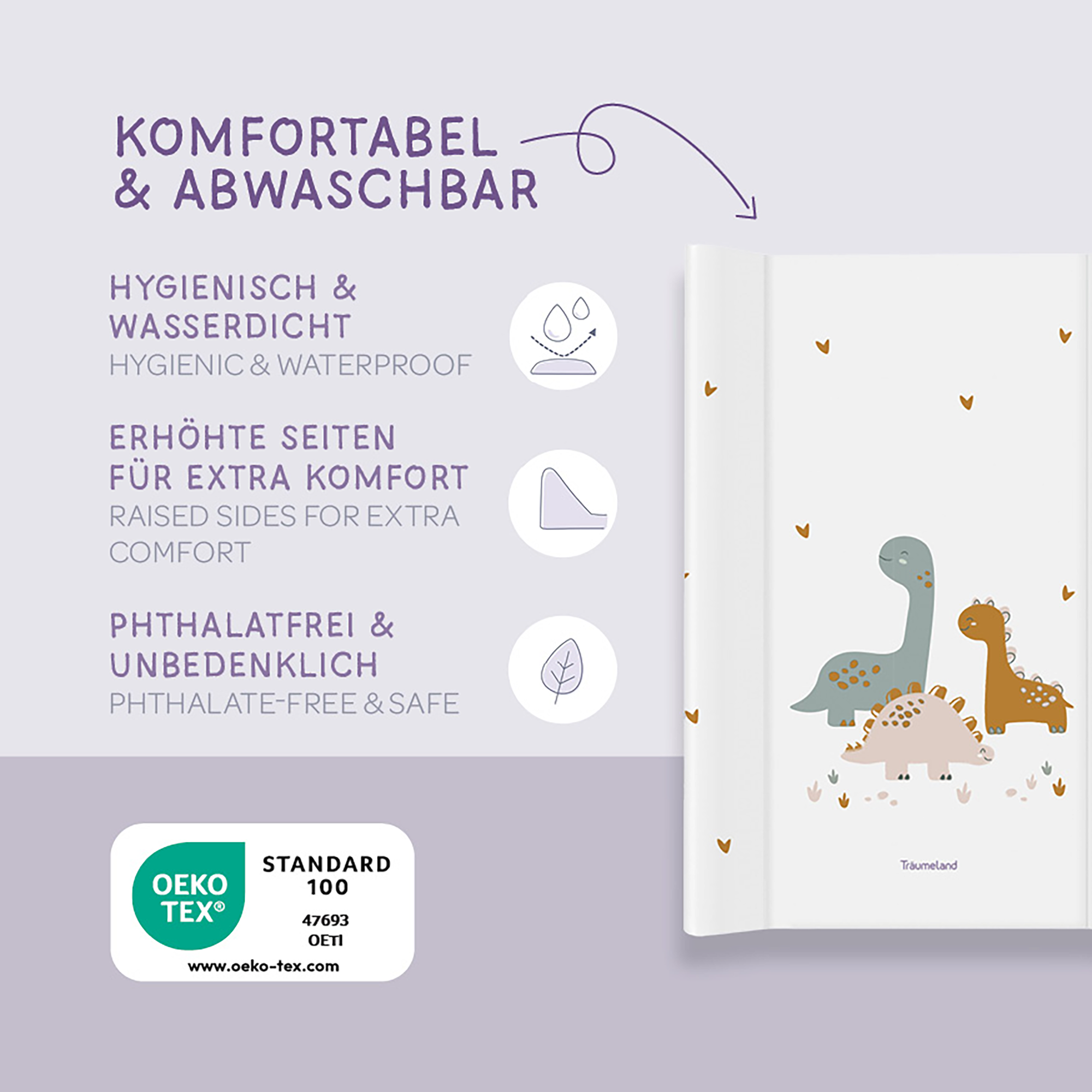 Wickelunterlagen, Träumeland, Weiß – Produktansicht