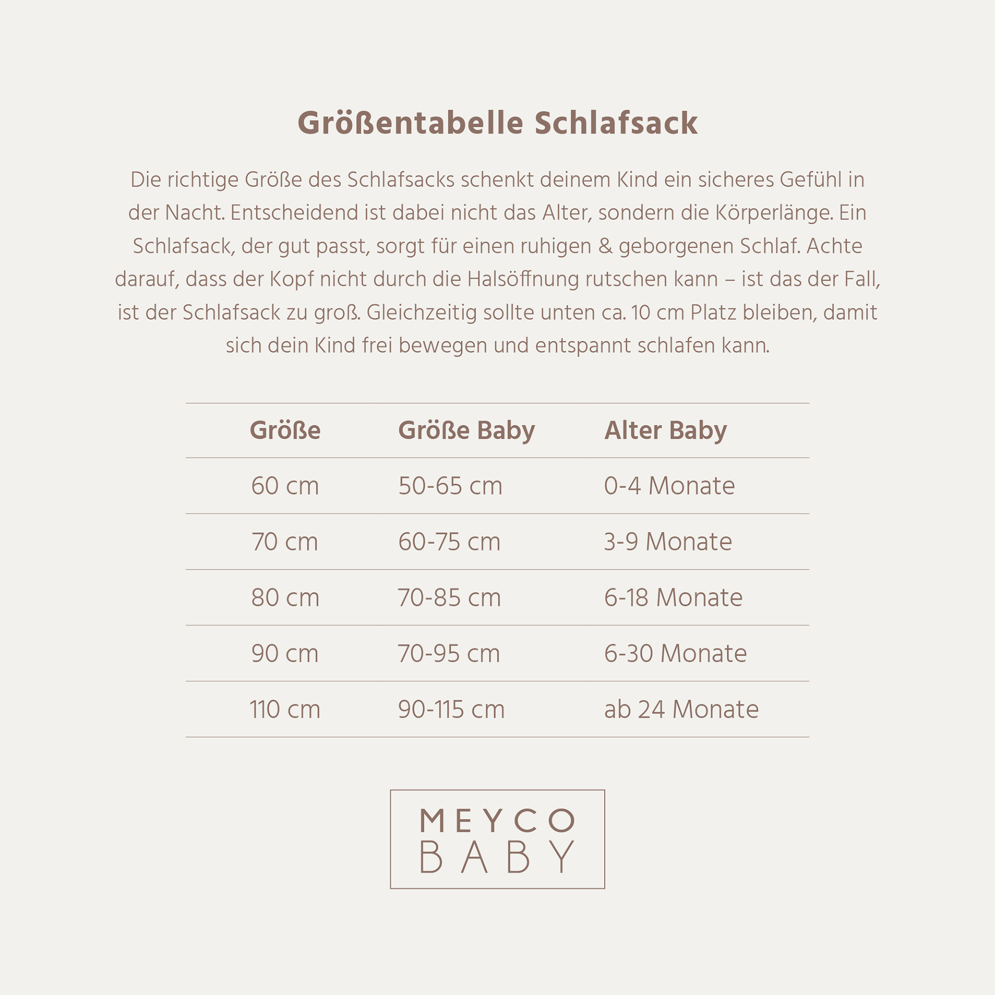 Sommerschlafsäcke, MEYCO, Beige – Produktansicht