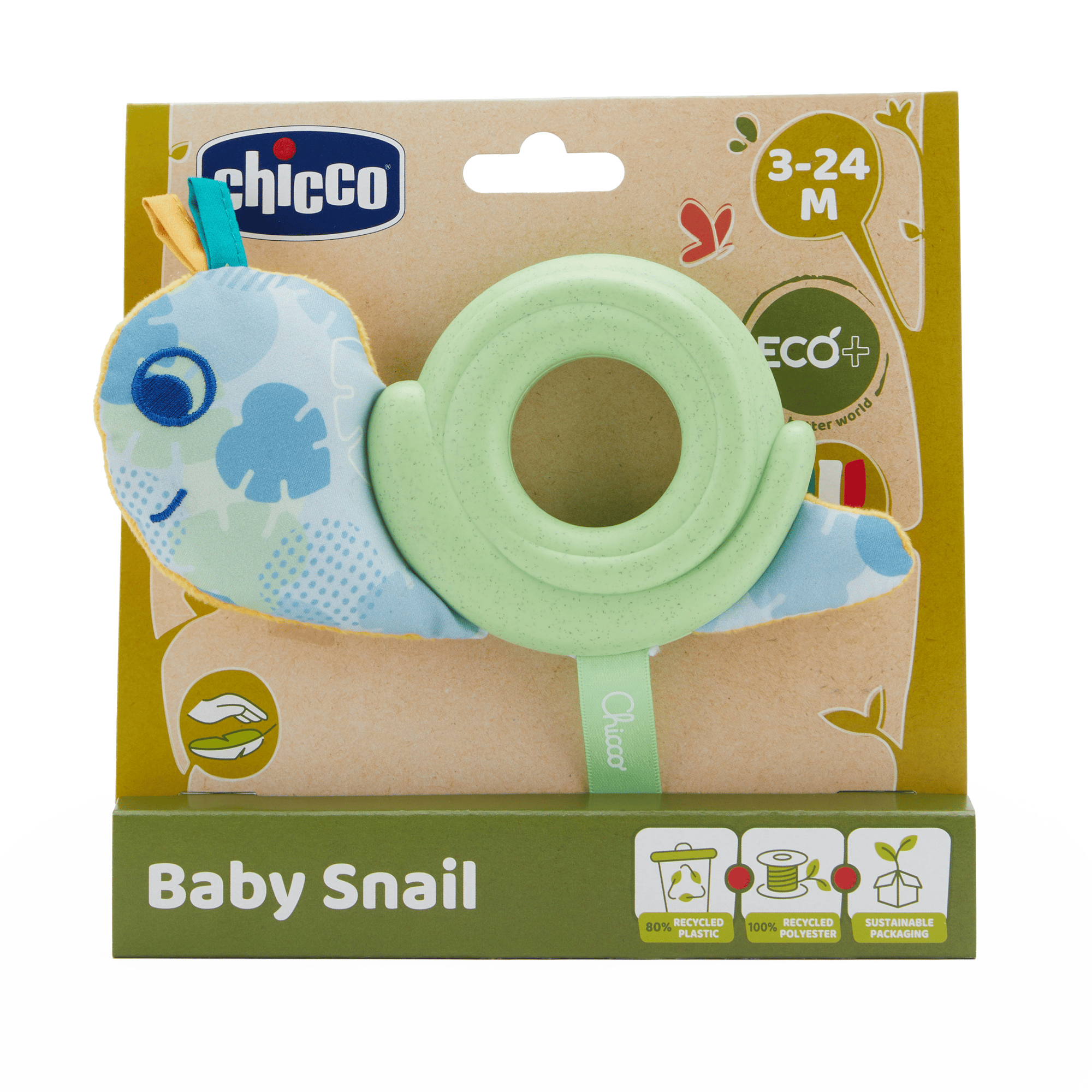 Rassel Baby Snail chicco Grün 2000585265601 2