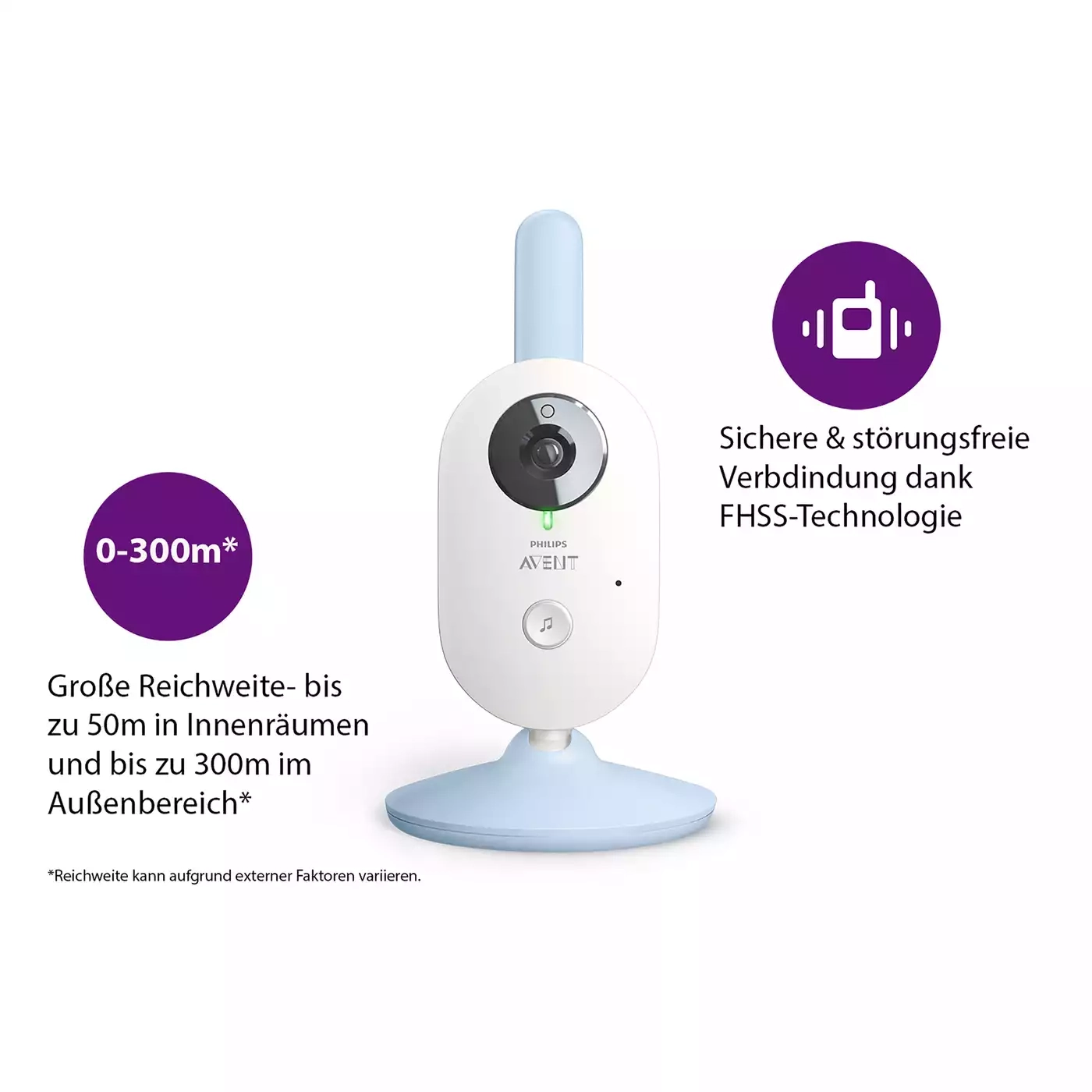Video Babyphone, PHILIPS AVENT, Weiß – Produktansicht