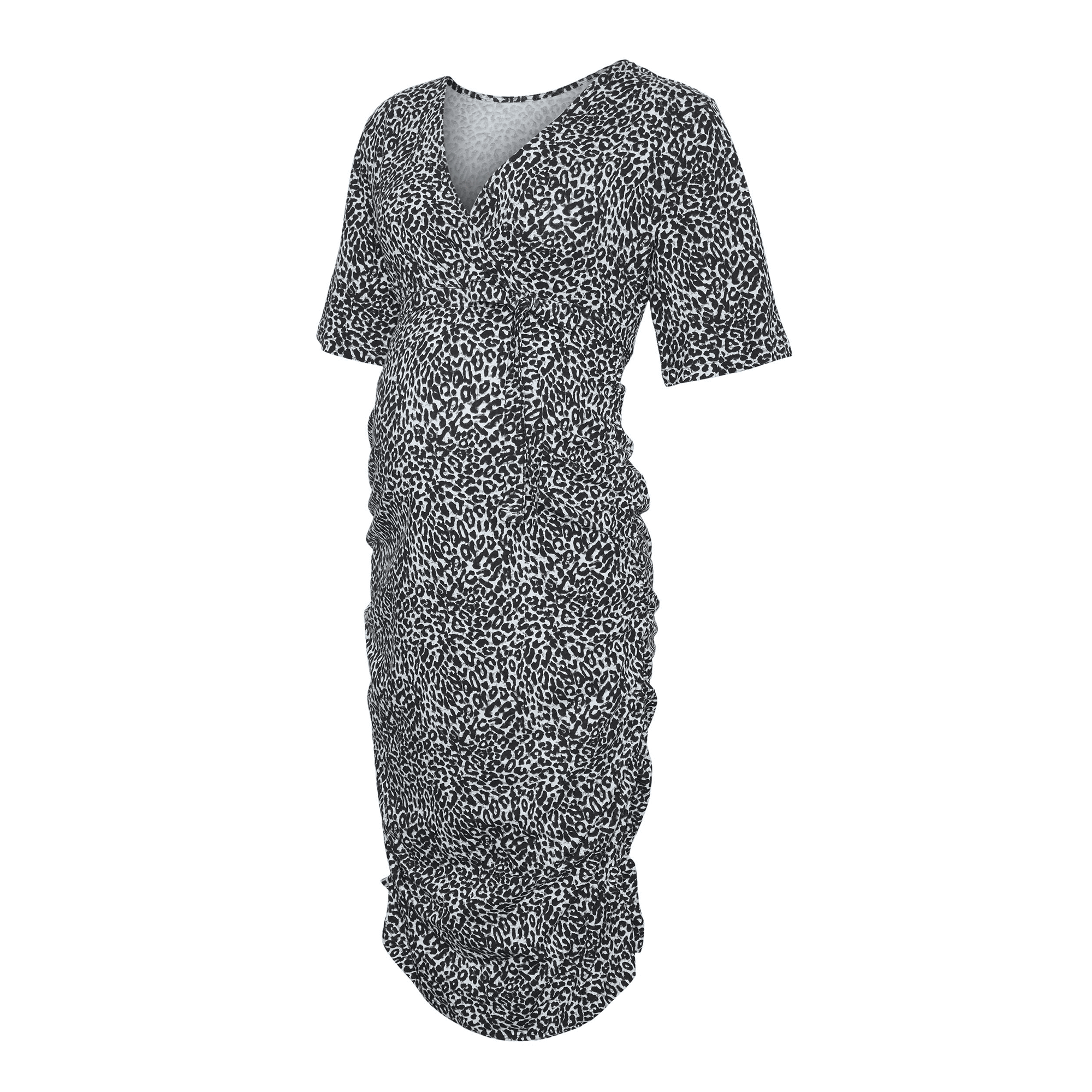 Kleid Leoparden-Muster Mamalicious Schwarz M2000584894703 1