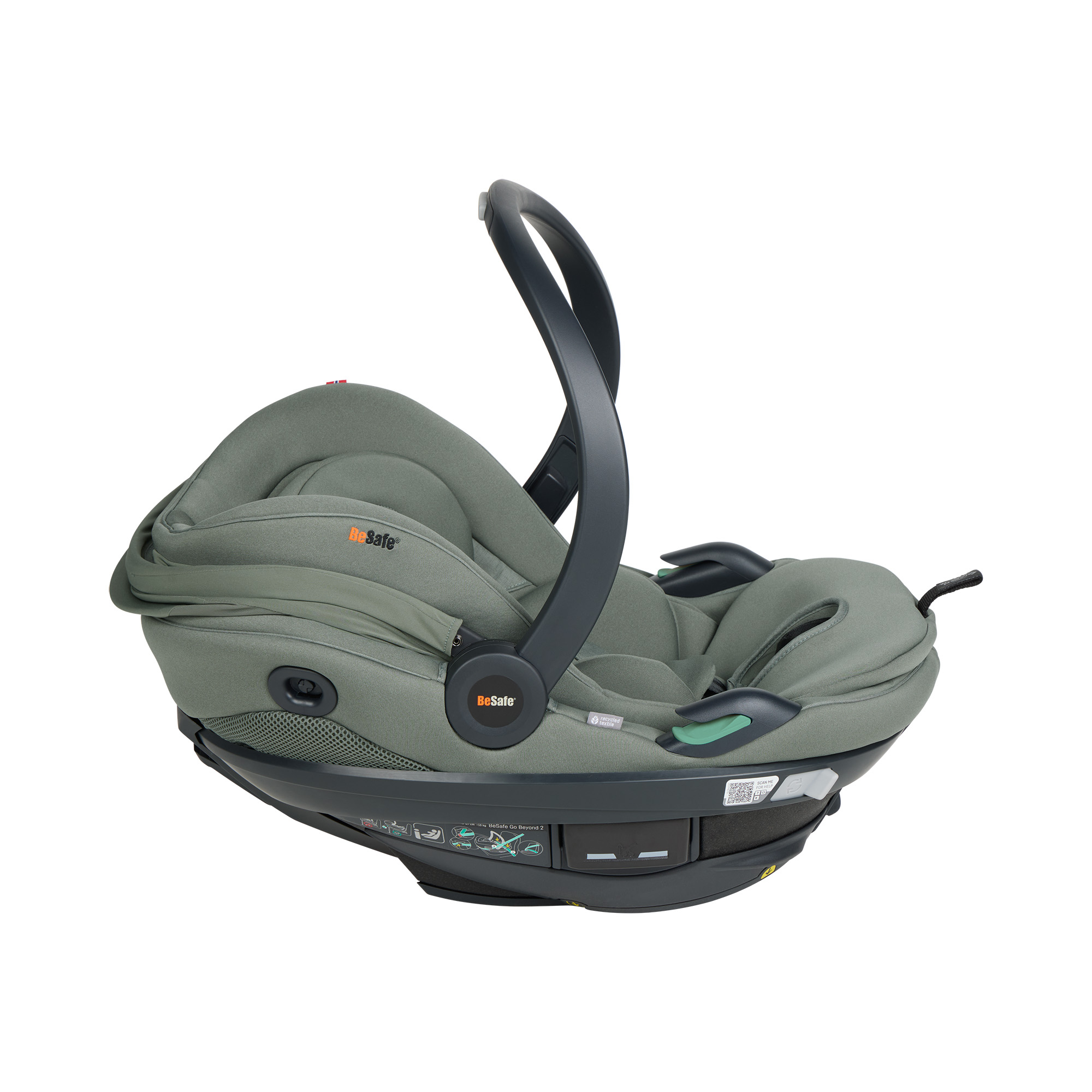 Babyschalen 0-13 kg, Gruppe 0+, BeSafe, Grün – Produktansicht