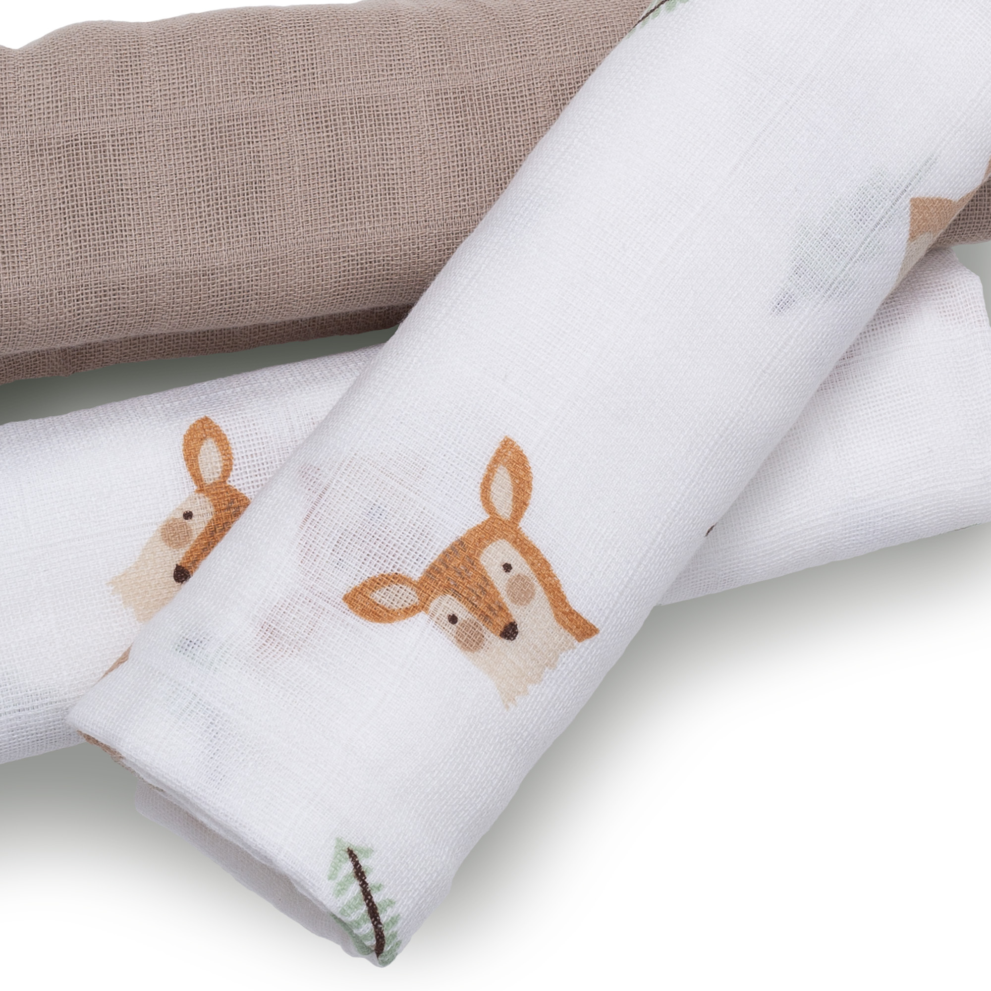 Mullwindeln, LITTLE ONE, Braun – Produktansicht