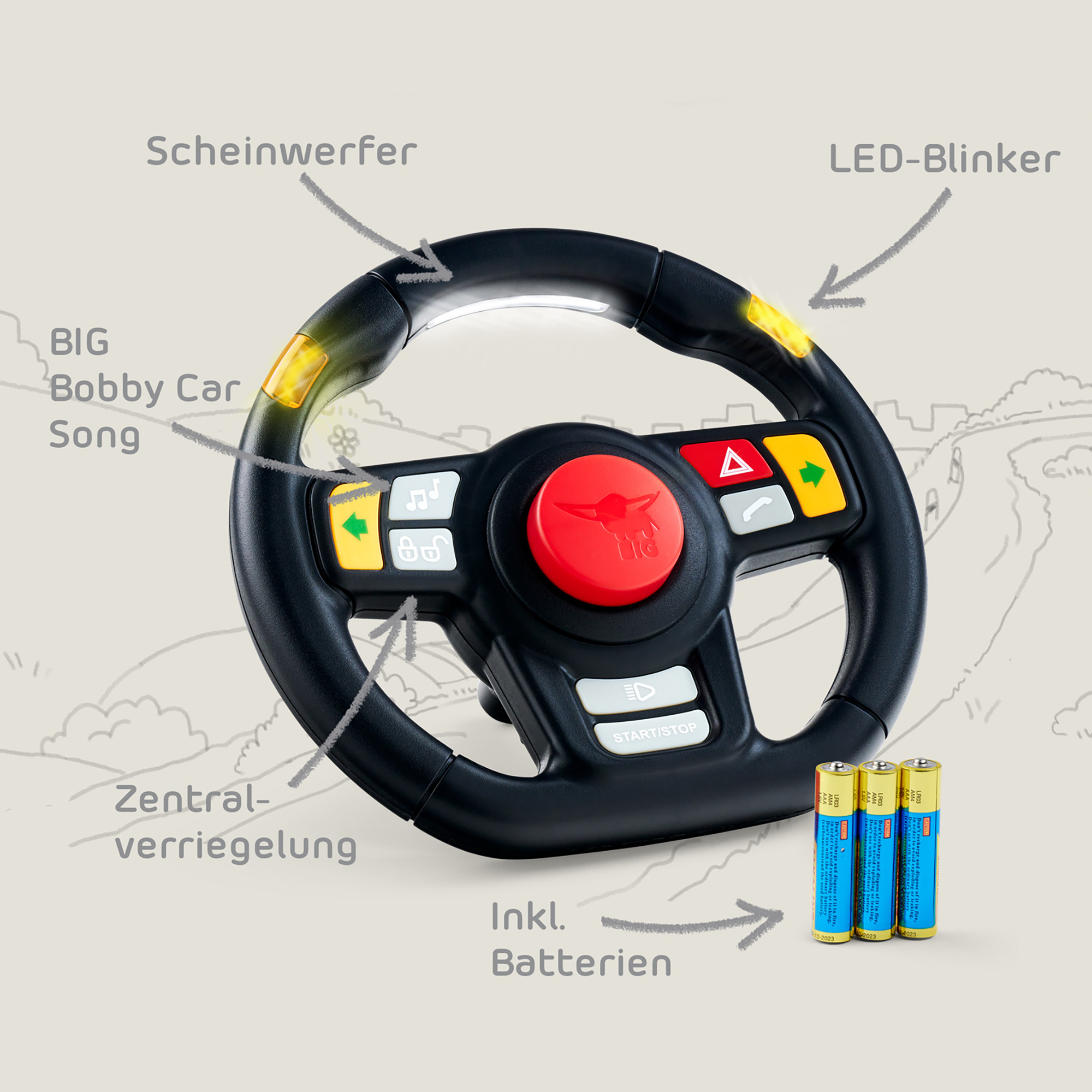 Bobby Car & Zubehör, BIG, Schwarz – Produktansicht