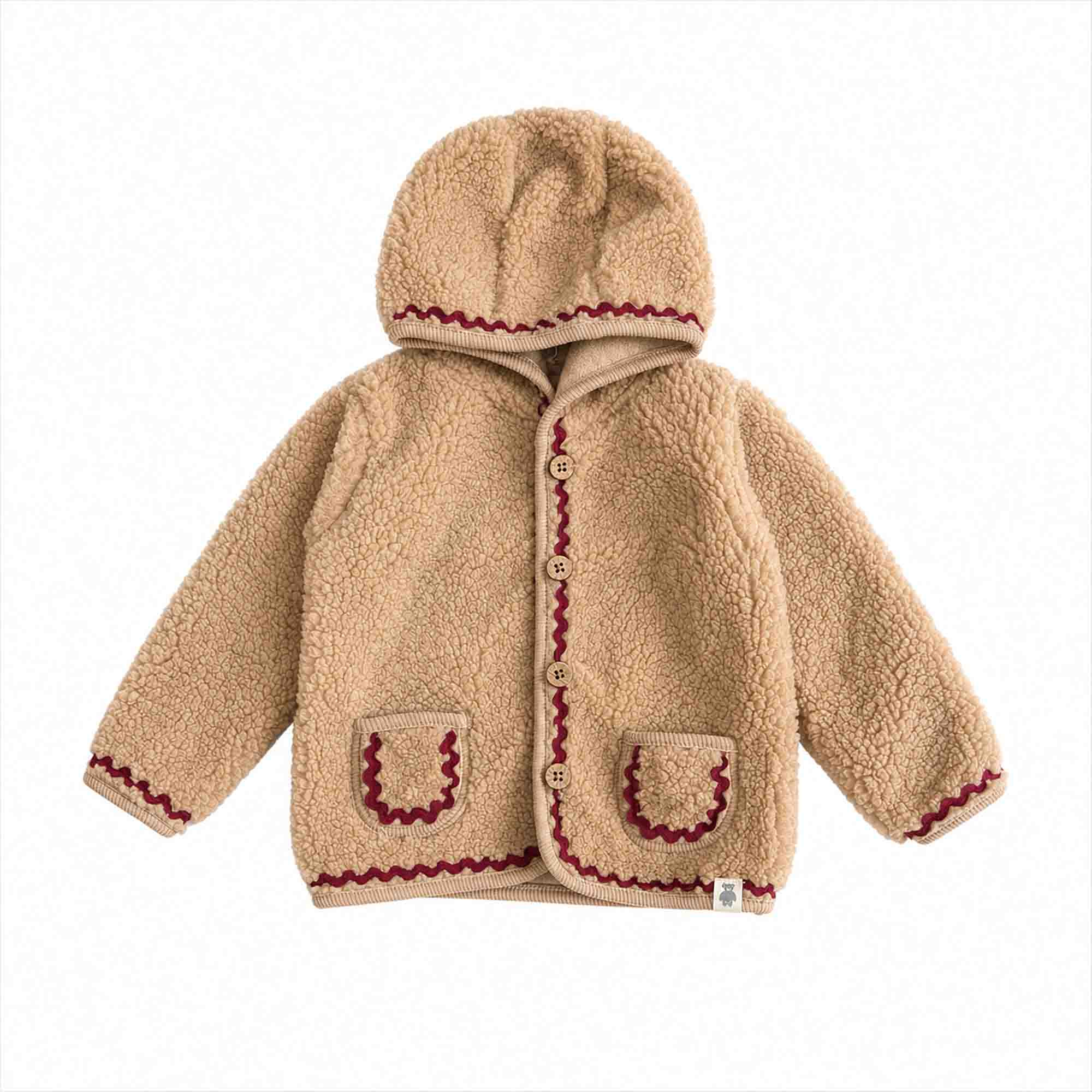 Jacken, LITTLE, Beige – Besonderheit: kuscheliges Teddyfell-Design
