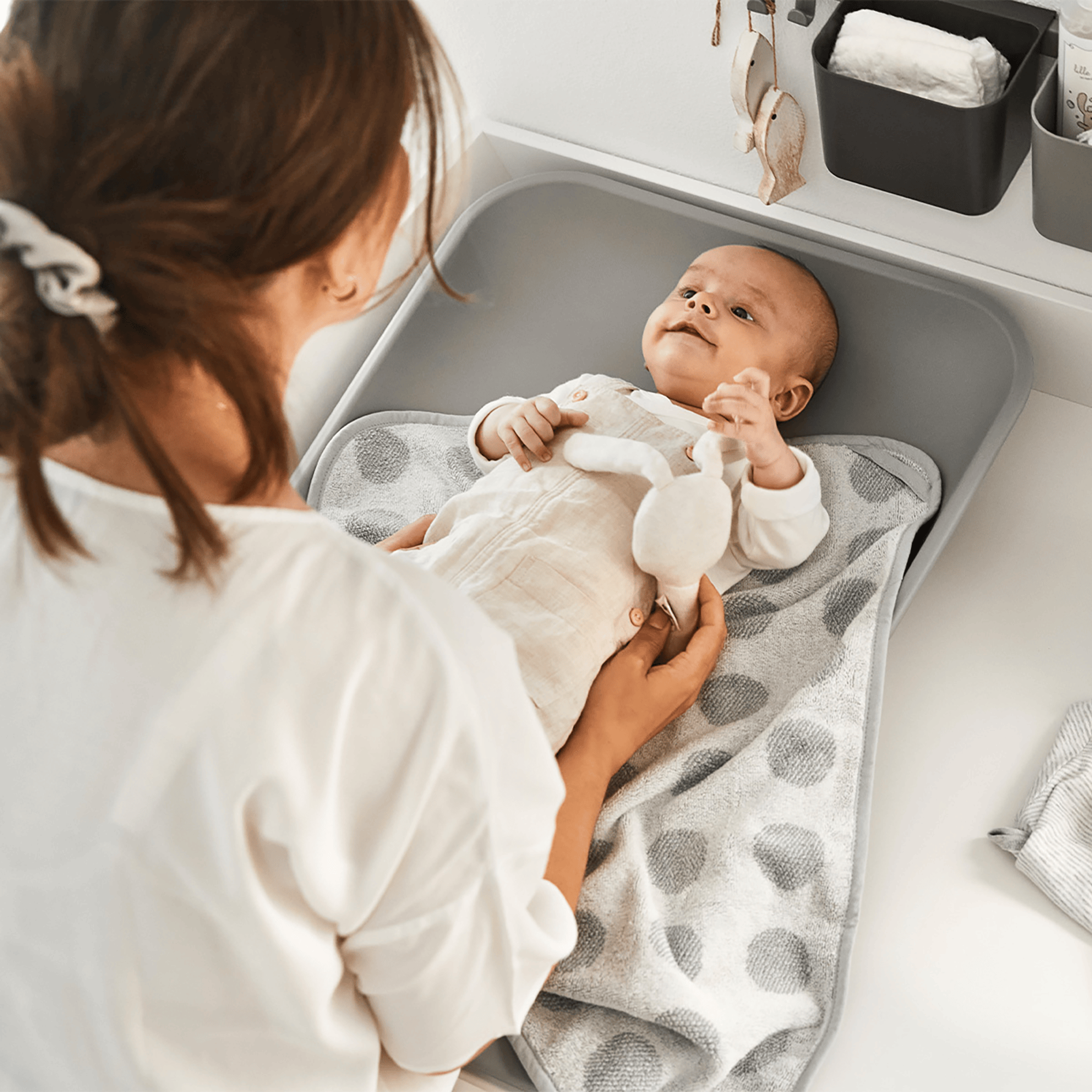 Wickelunterlagen, Leander, Grau – Produktansicht