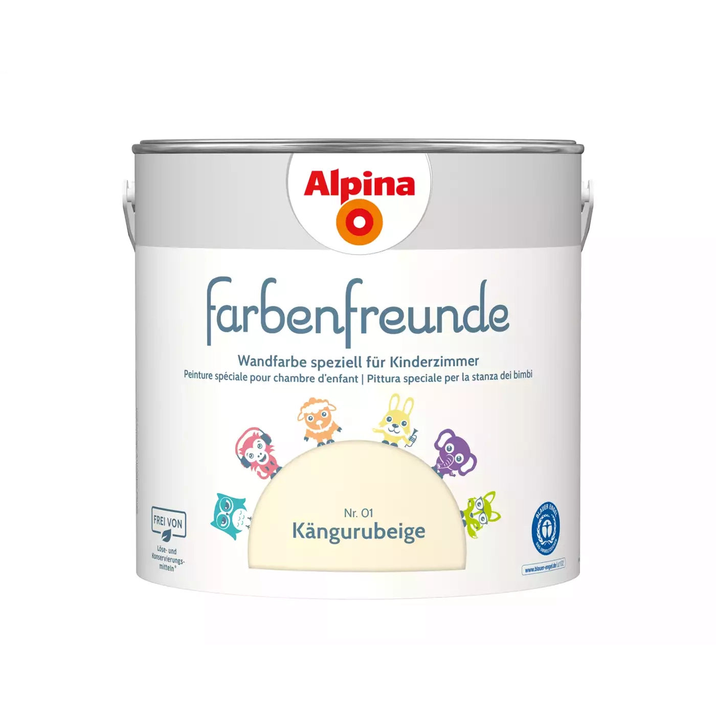 Wandfarben, Alpina, Beige – Besonderheit: Wandfarbe speziell für Kinderzimmer