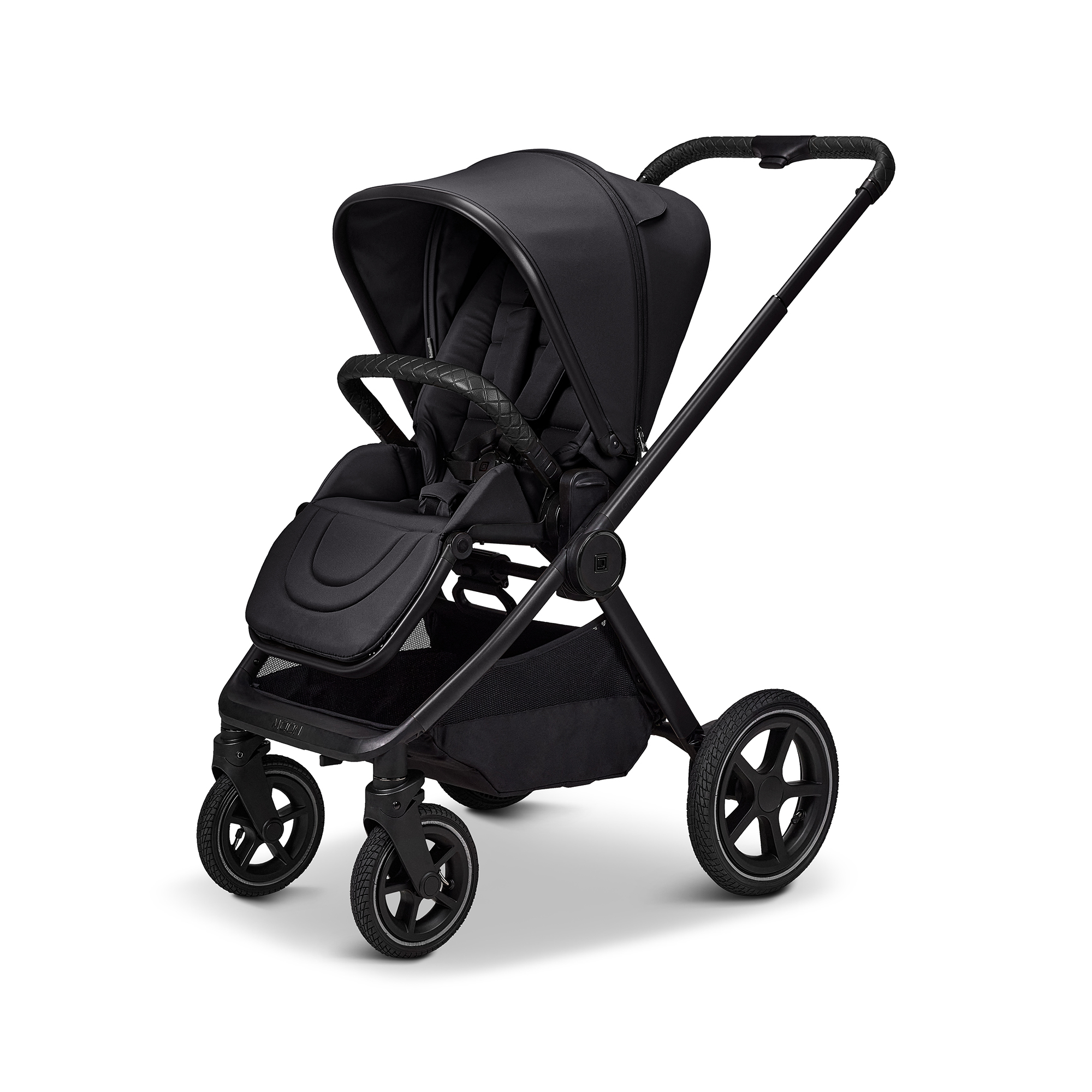 Kombi-Kinderwagen, MOON, Schwarz – Produktansicht