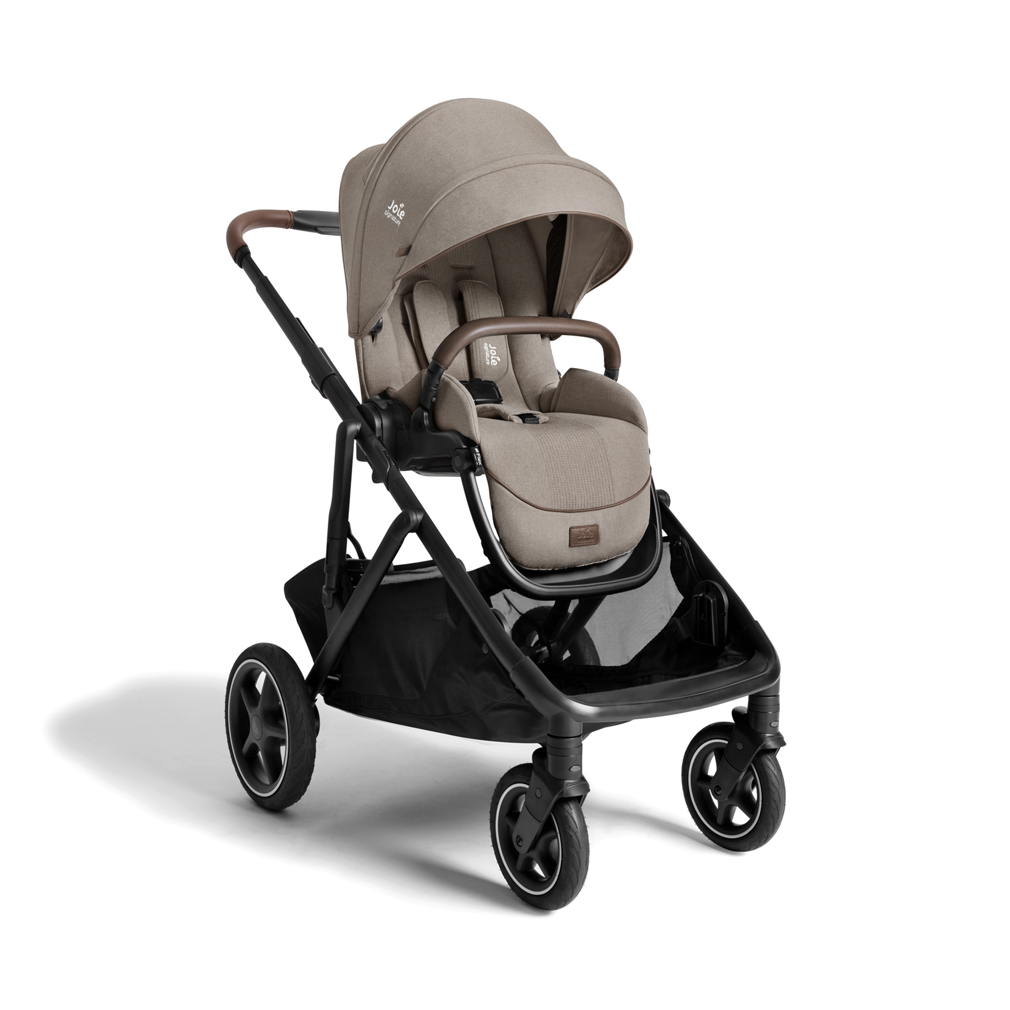 Kombi-Kinderwagen, Joie signature, Beige – Besonderheit: inkl. extragroßer Babywanne, wendbarem Sportsitz und Gurt- und Rückenpolstern