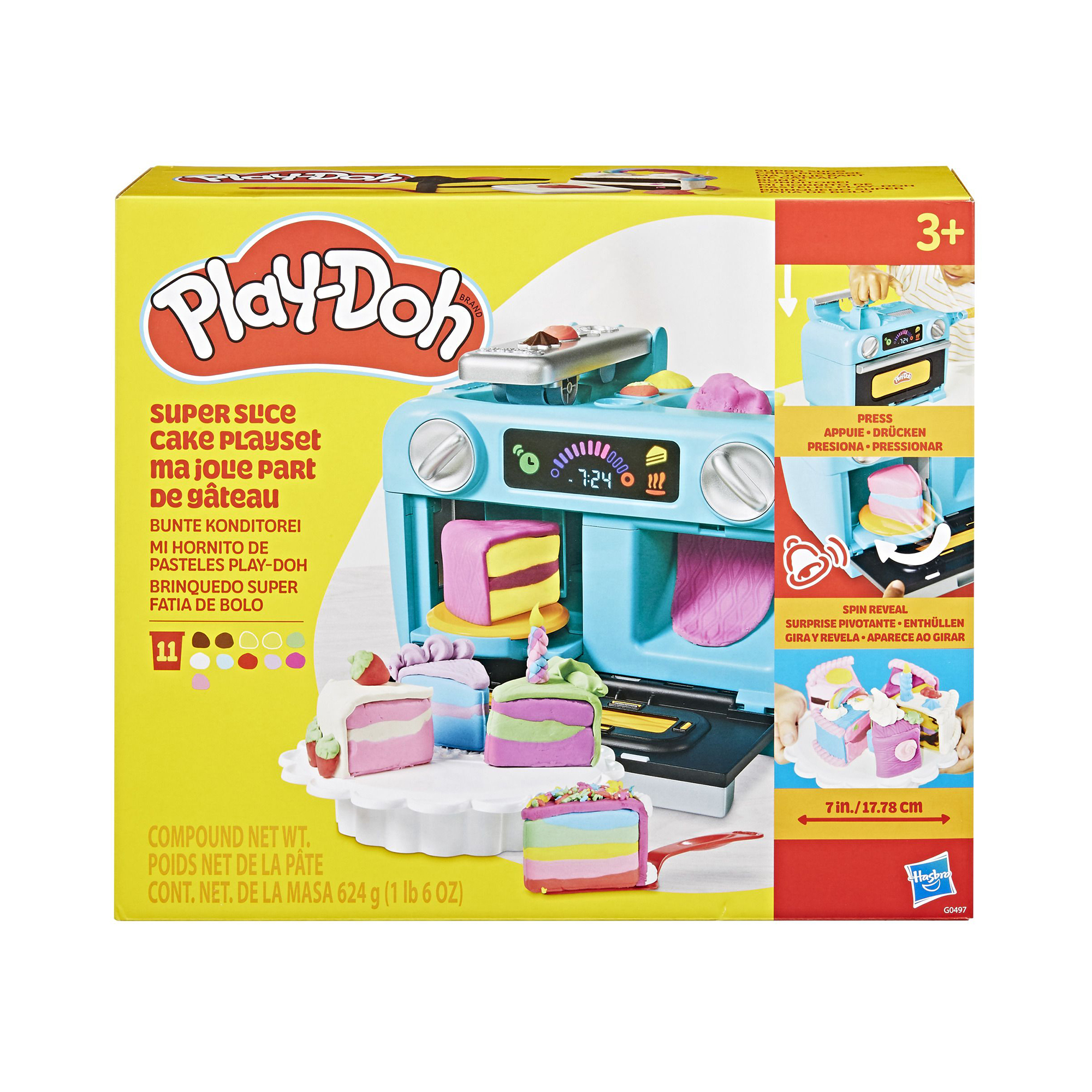 Malen & Kneten, Play-Doh, Mehrfarbig – Besonderheit: inklusive Spielzeug-Backofen, Ausstechern, Drehscheiben-Ständer, Spielknete und mehr