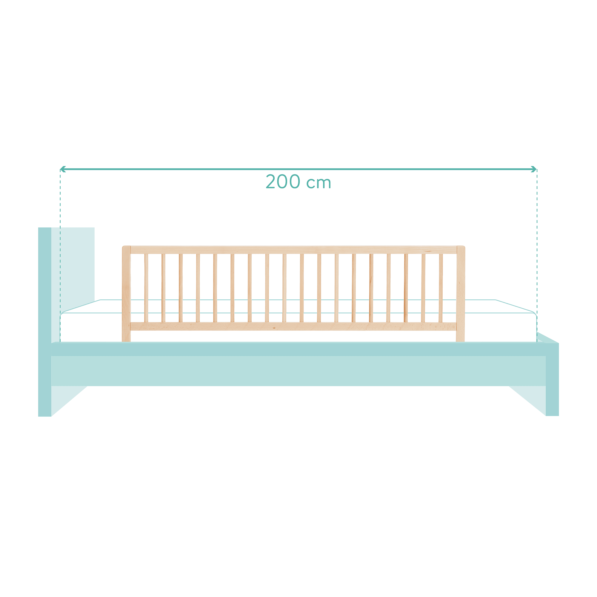 Bettgitter, fillikid, Beige – Produktansicht