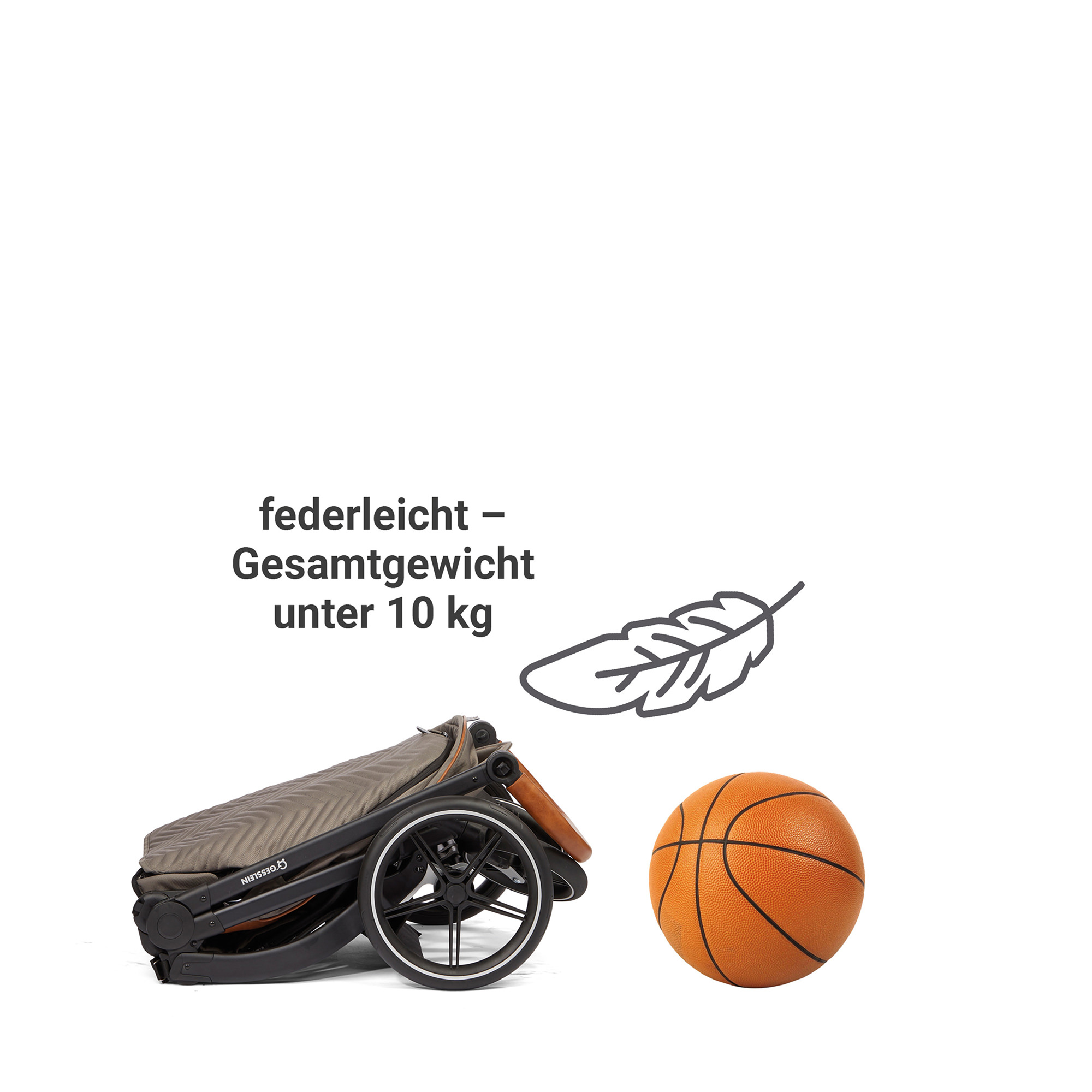 Kombi-Kinderwagen, GESSLEIN, Beige – Produktansicht