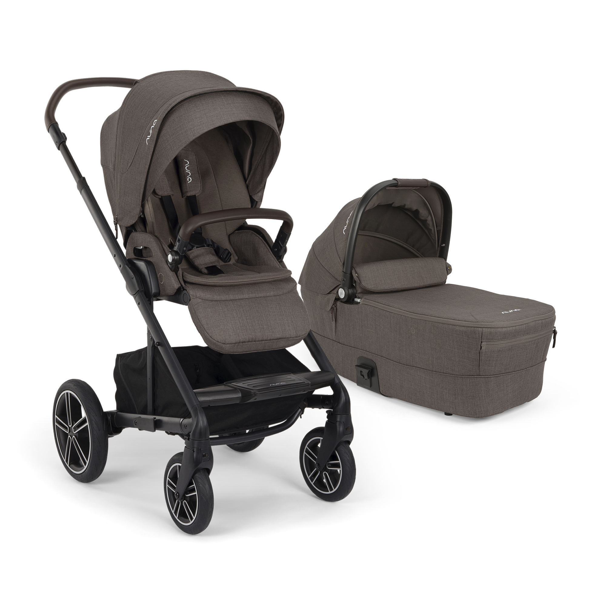Kombi-Kinderwagen, nuna, Braun – Produktansicht