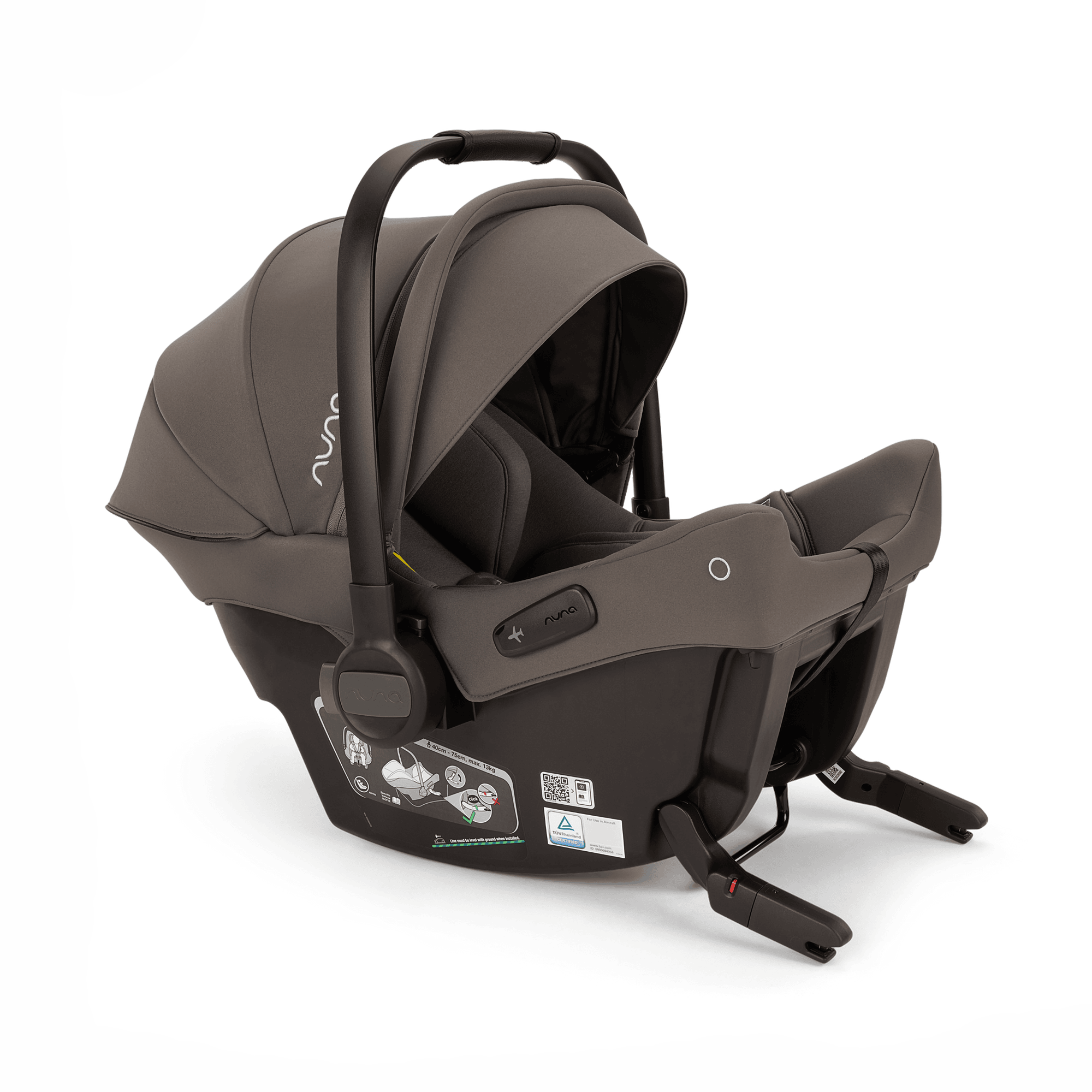 Babyschalen 0-13 kg, Gruppe 0+, nuna, Grau – Produktansicht