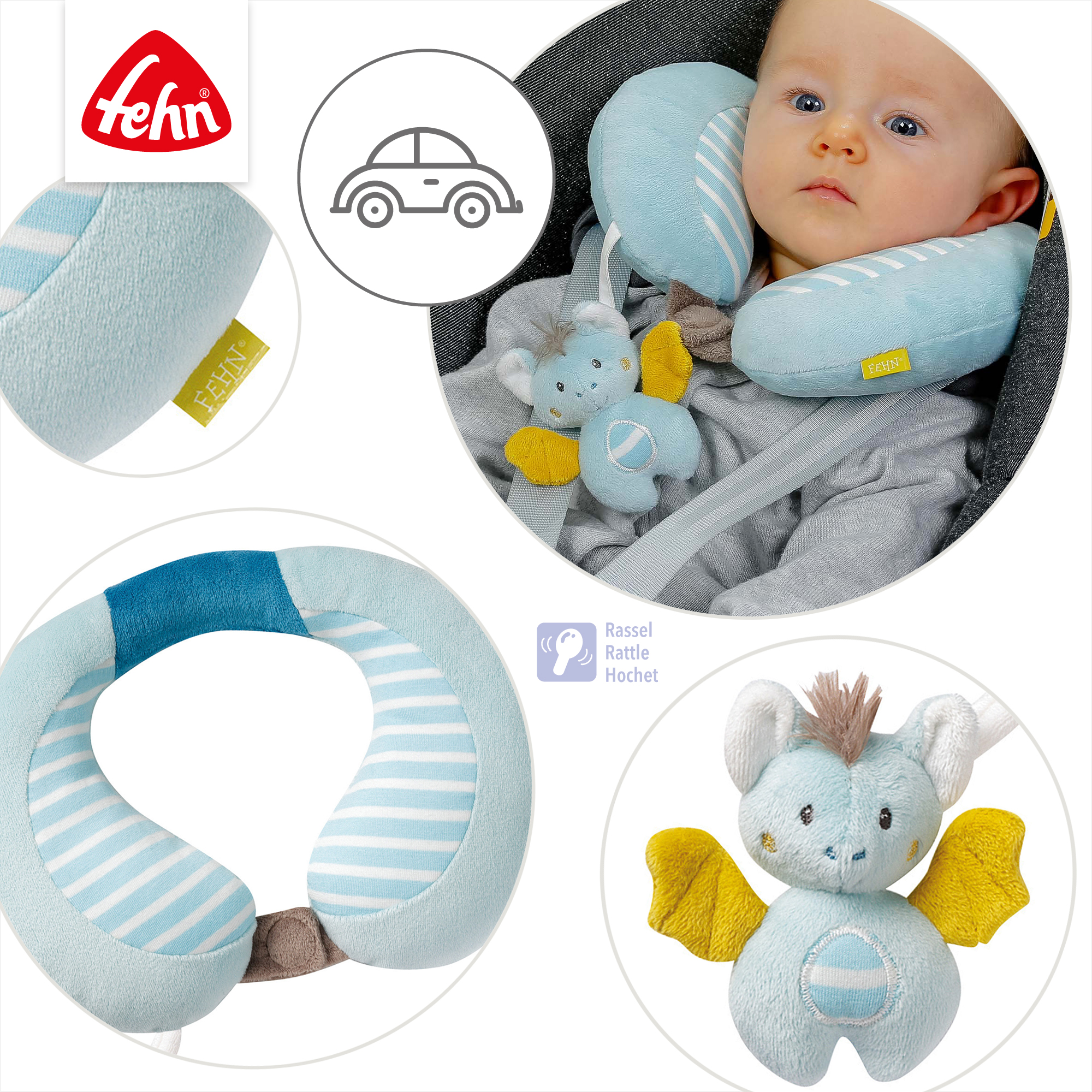 Nackenhörnchen, fehn, Blau – Produktansicht