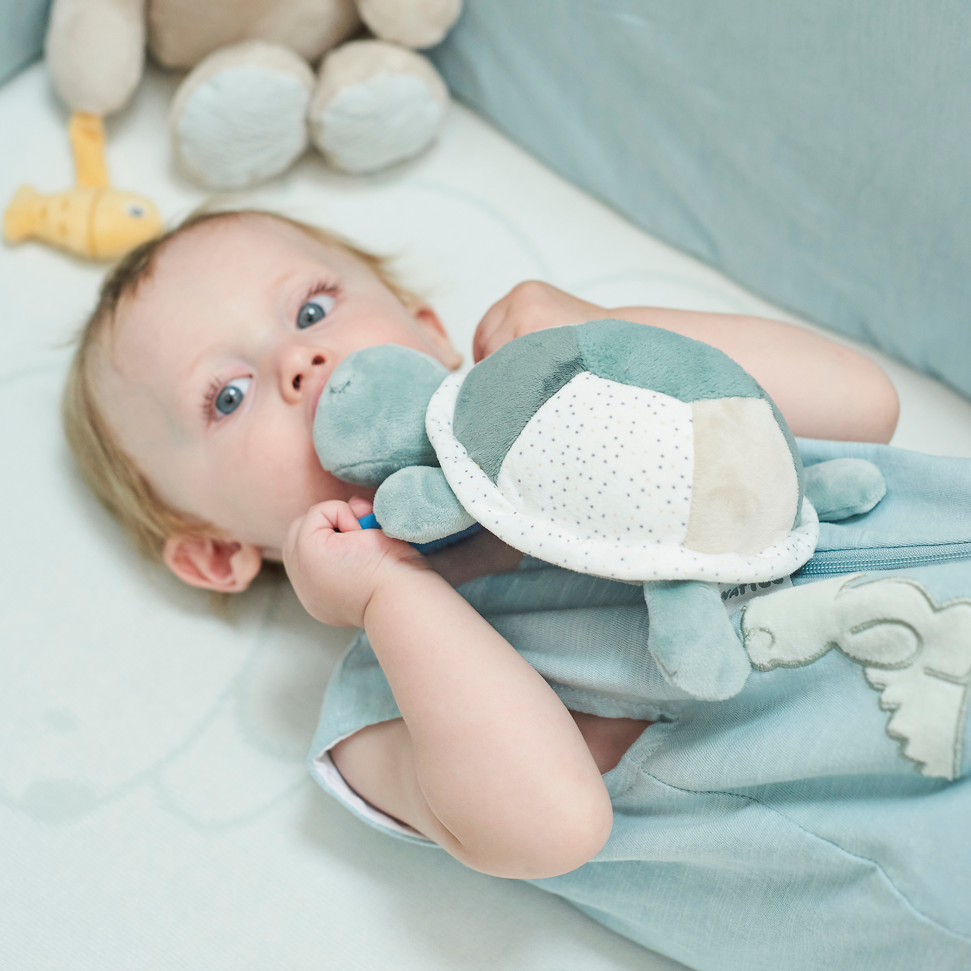 Kuscheltiere, Nattou, Grün – Produktansicht