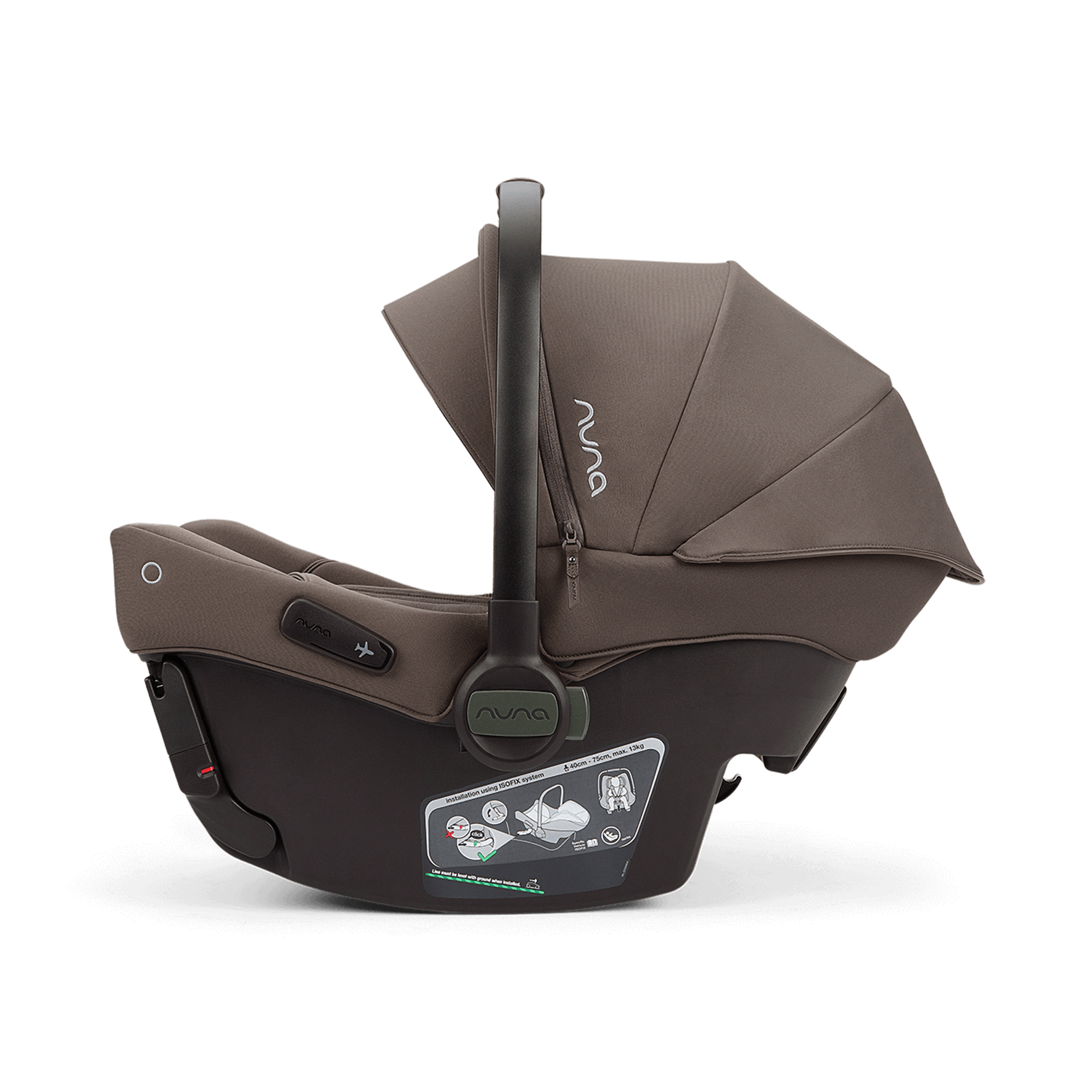 Babyschalen 0-13 kg, Gruppe 0+, nuna, Braun – Produktansicht