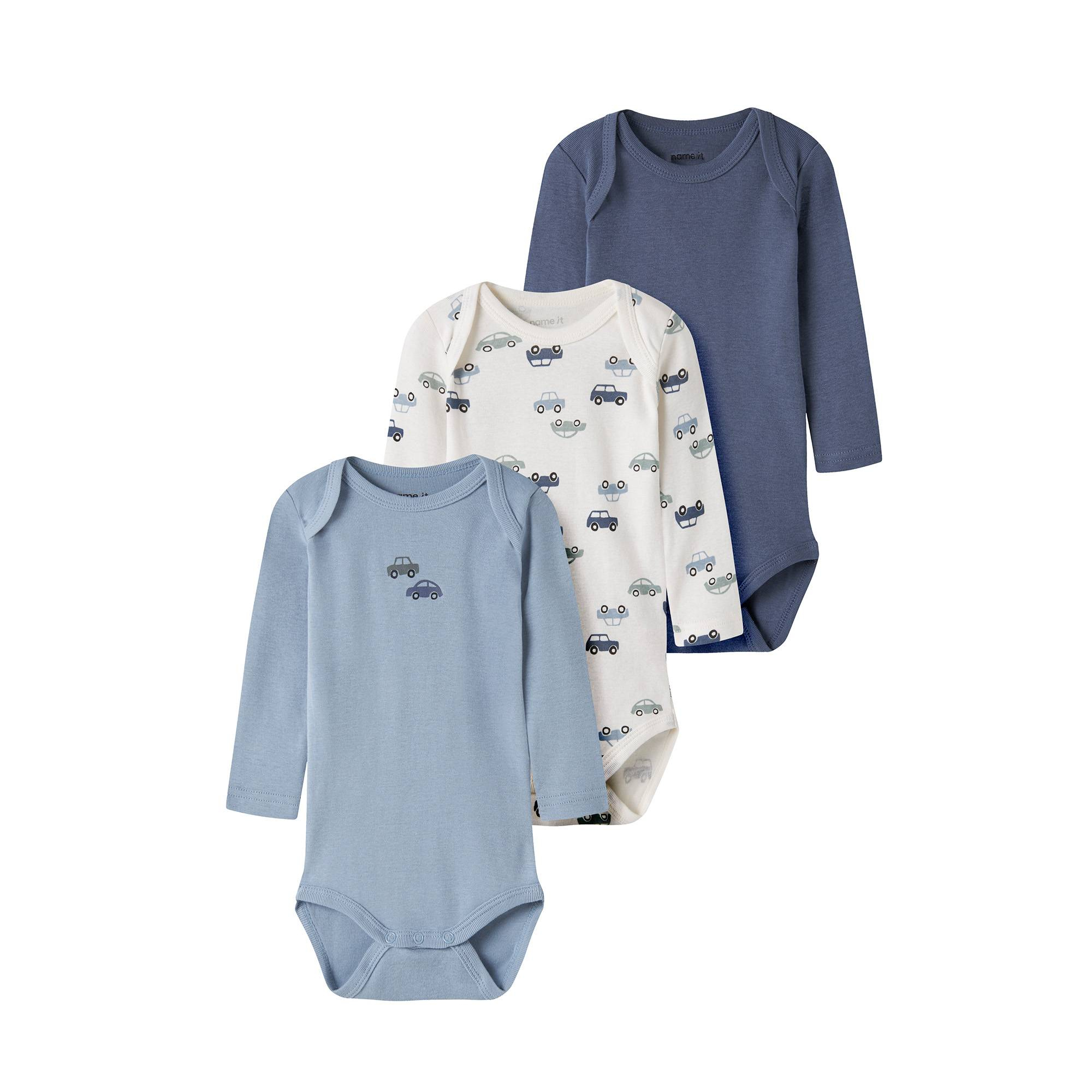 Langarmbodys, name it, Blau – Besonderheit: aus 100% Baumwolle