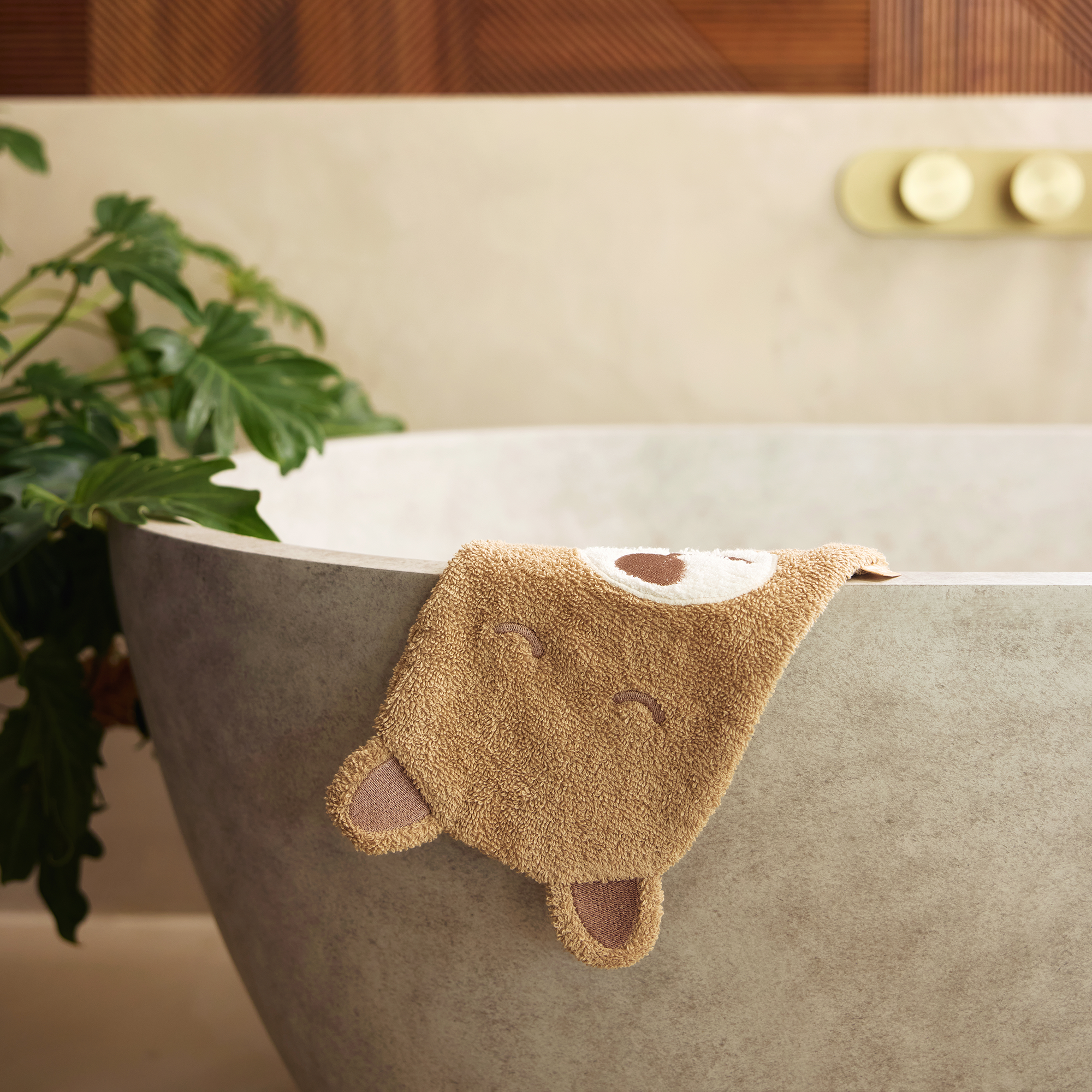 Waschlappen, jollein, Braun – Produktansicht