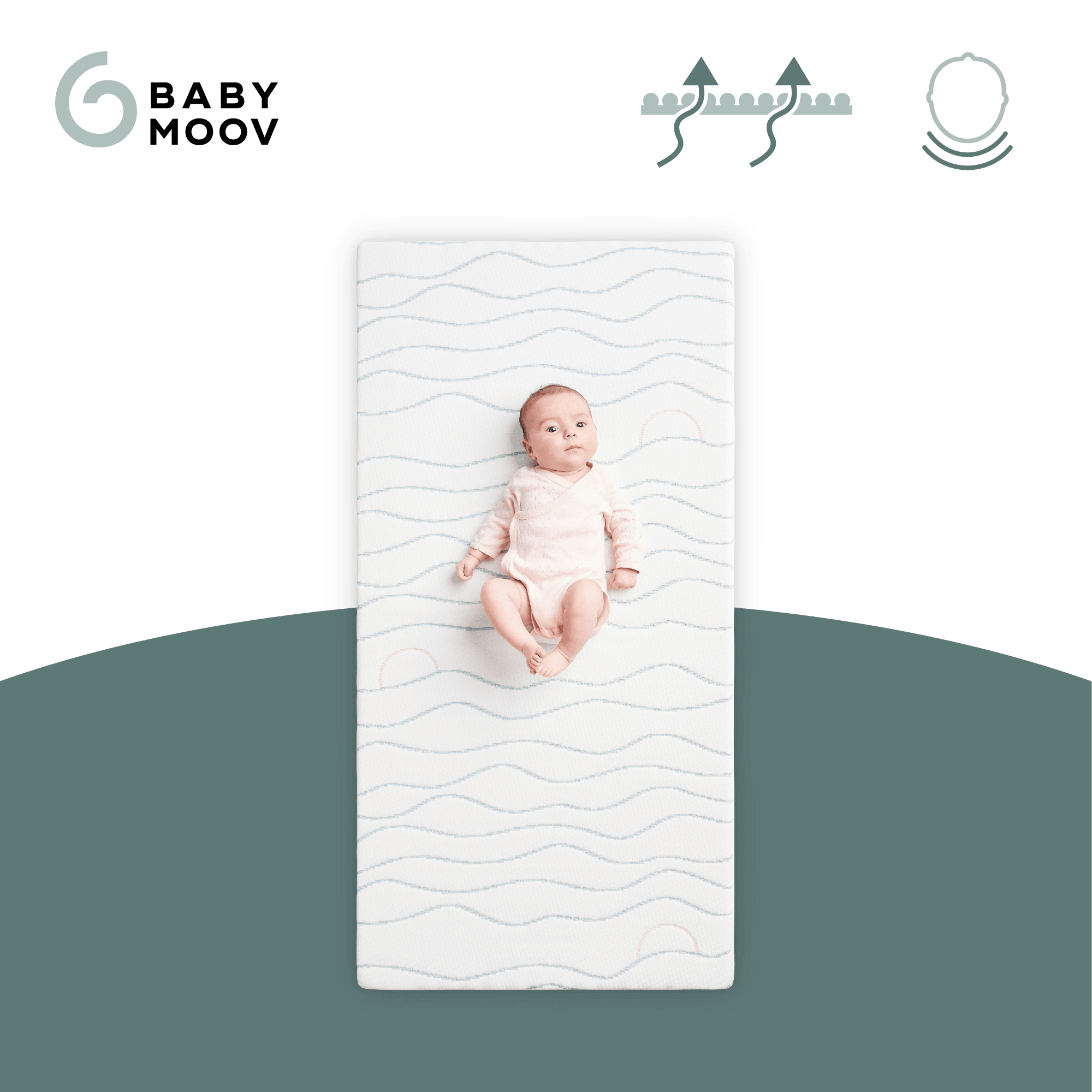 Matratzen 70 x 140 cm, babymoov, Weiß – Produktansicht