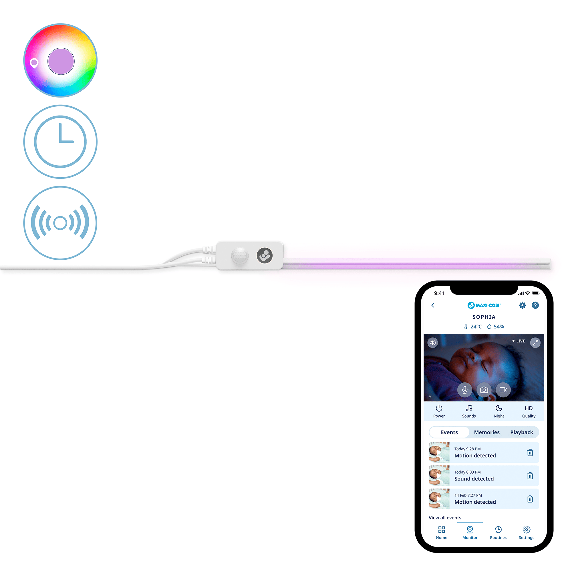 Nachtlichter, MAXI-COSI, Weiß – Produktansicht