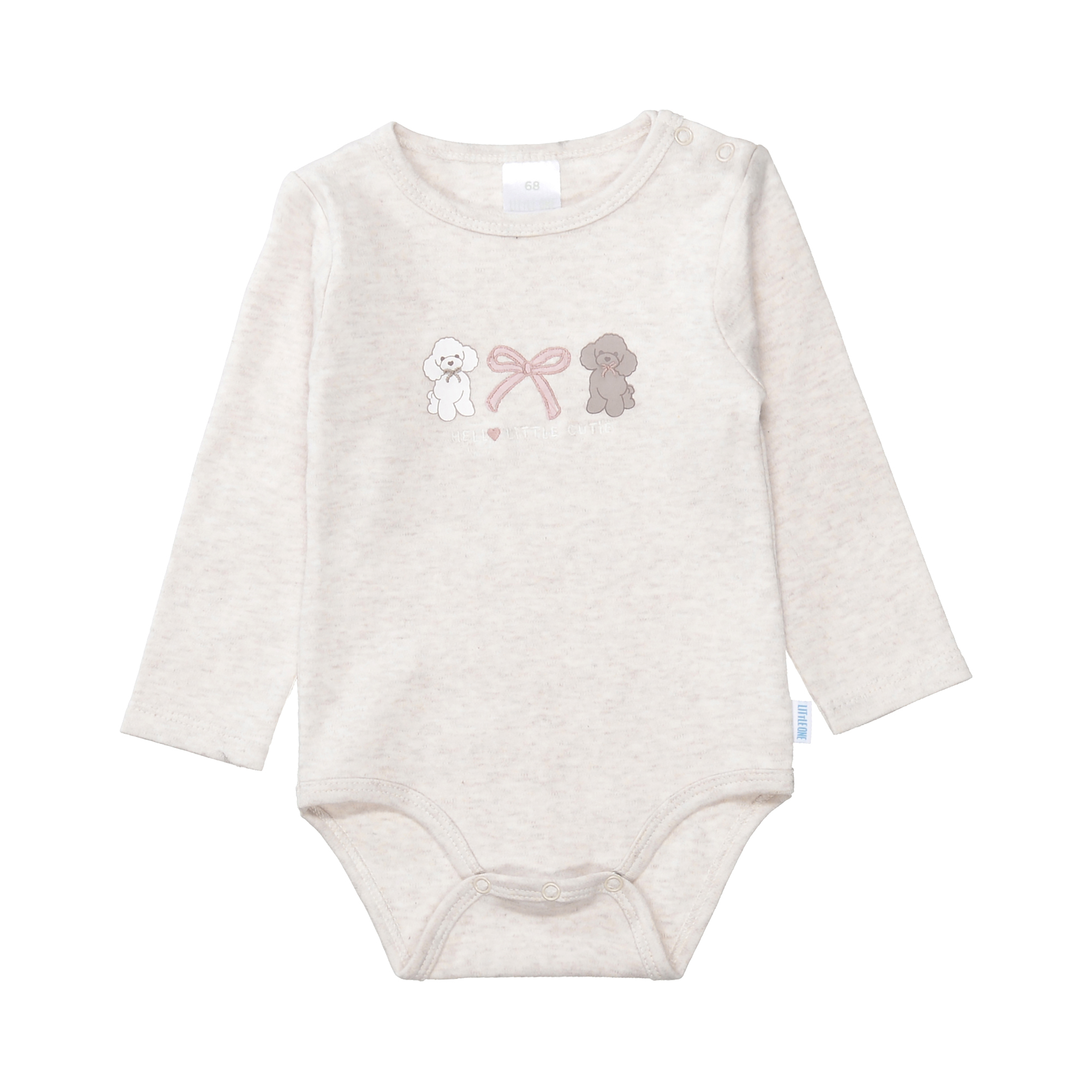 Langarmbodys, LITTLE ONE, Beige – Besonderheit: aus 100% Bio-Baumwolle