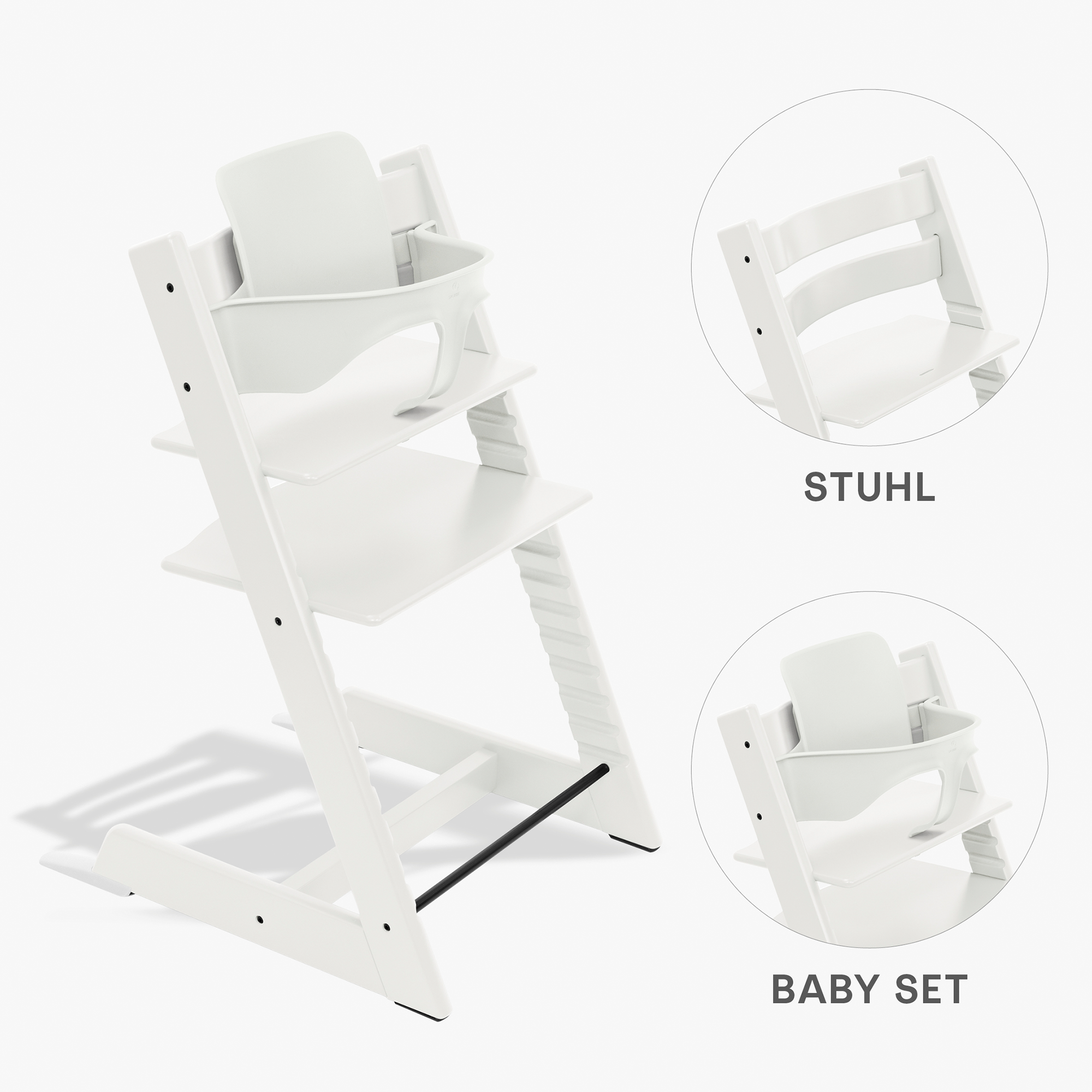 Treppenhochstühle, STOKKE, Weiß – Produktansicht