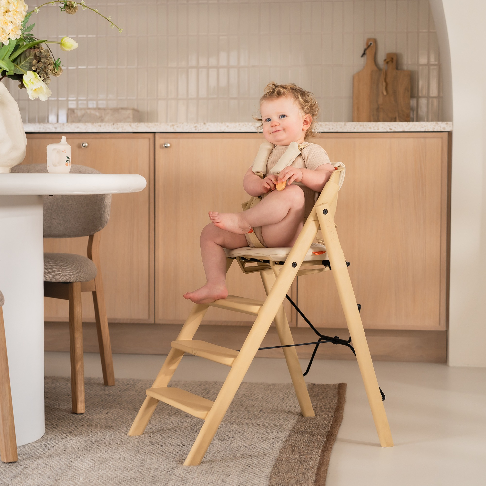 Klapphochstühle, KAOS, Beige – Produktansicht