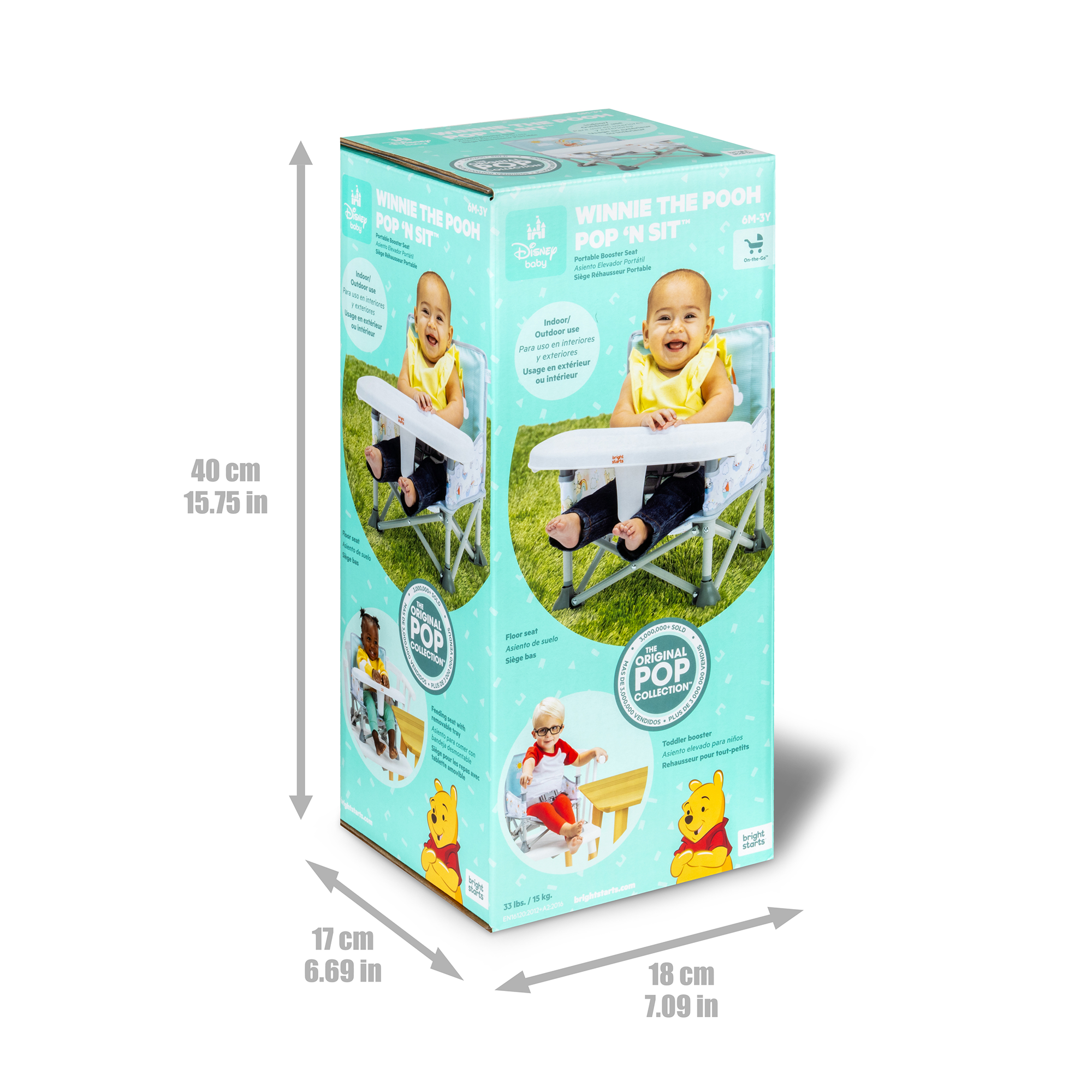 Reisehochstühle, BrightStarts, Grau – Produktansicht