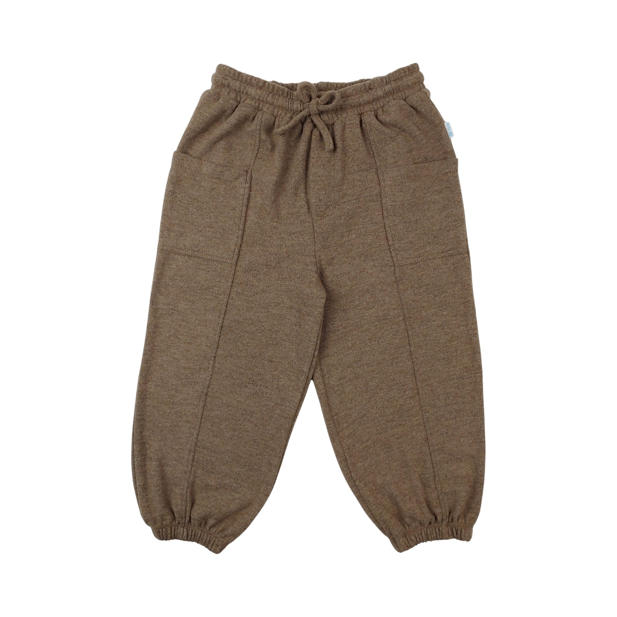 Jogginghosen, LITTLE ONE, Braun – Besonderheit: verstellbarer Bund dank Bindeband
