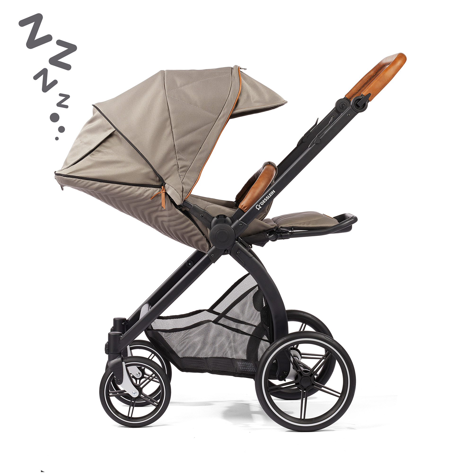 Kombi-Kinderwagen, GESSLEIN, Beige – Produktansicht
