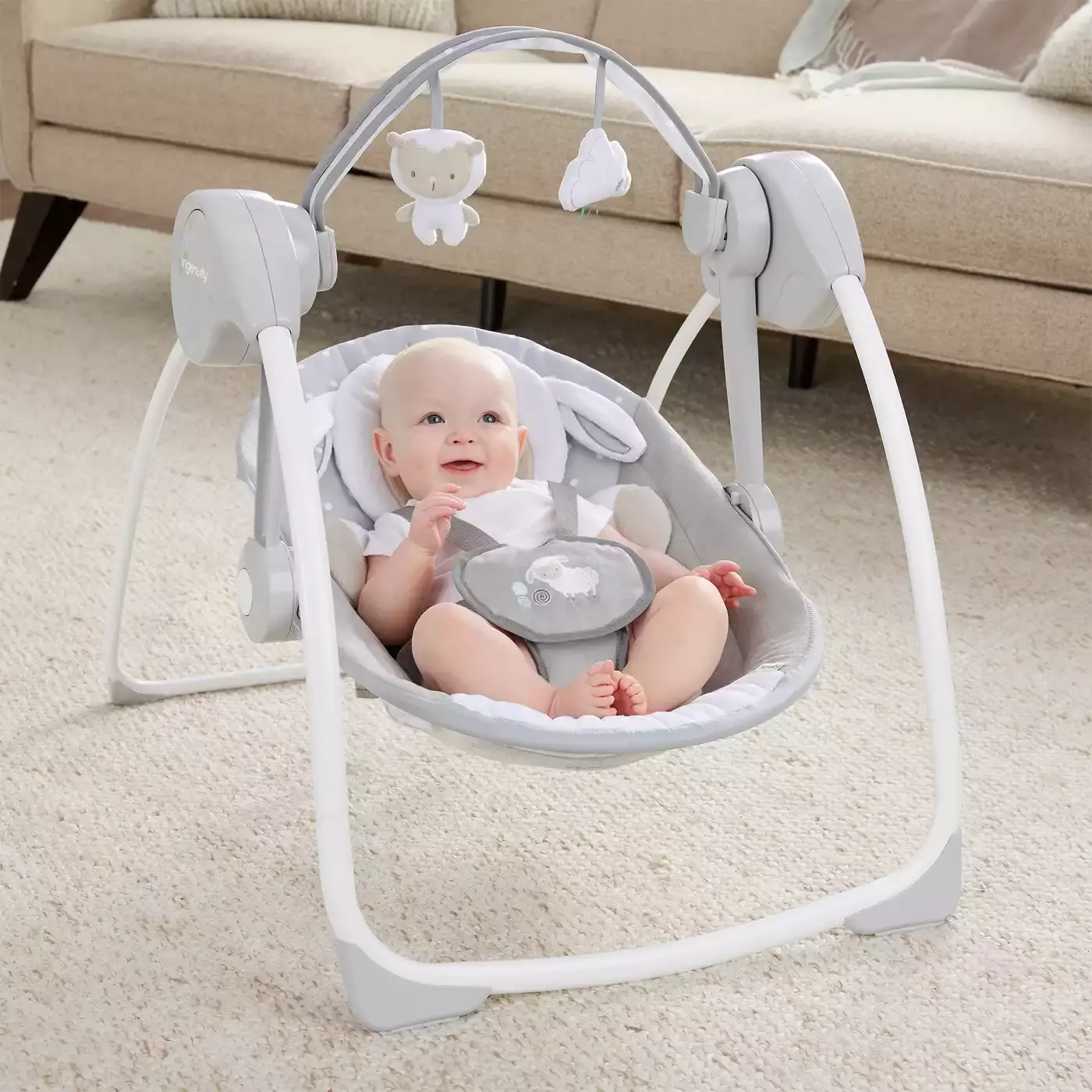 Schaukel Cuddle Lamb Portable ingenuity Grau 2000576458609 2