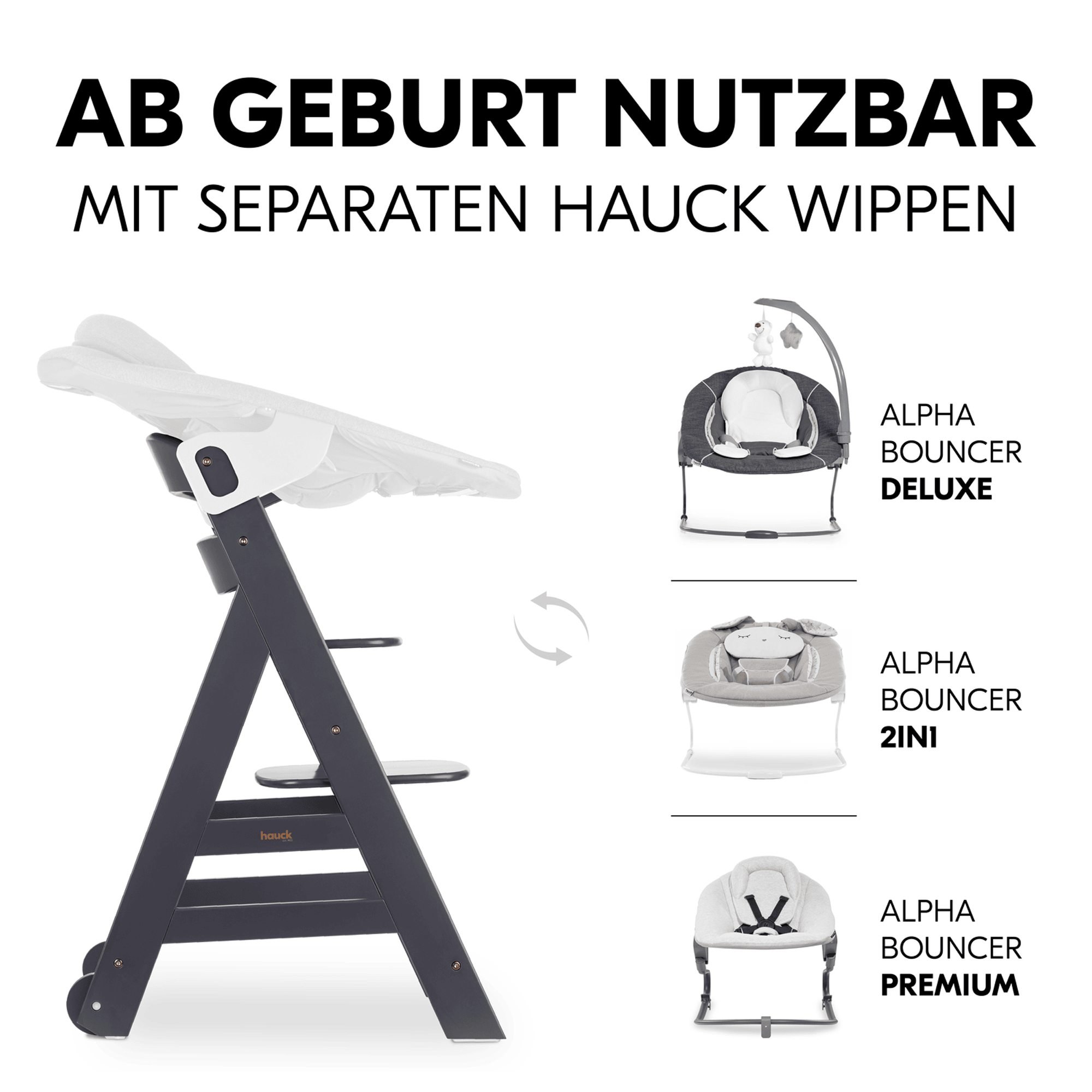 Treppenhochstühle, hauck, Grau – Produktansicht